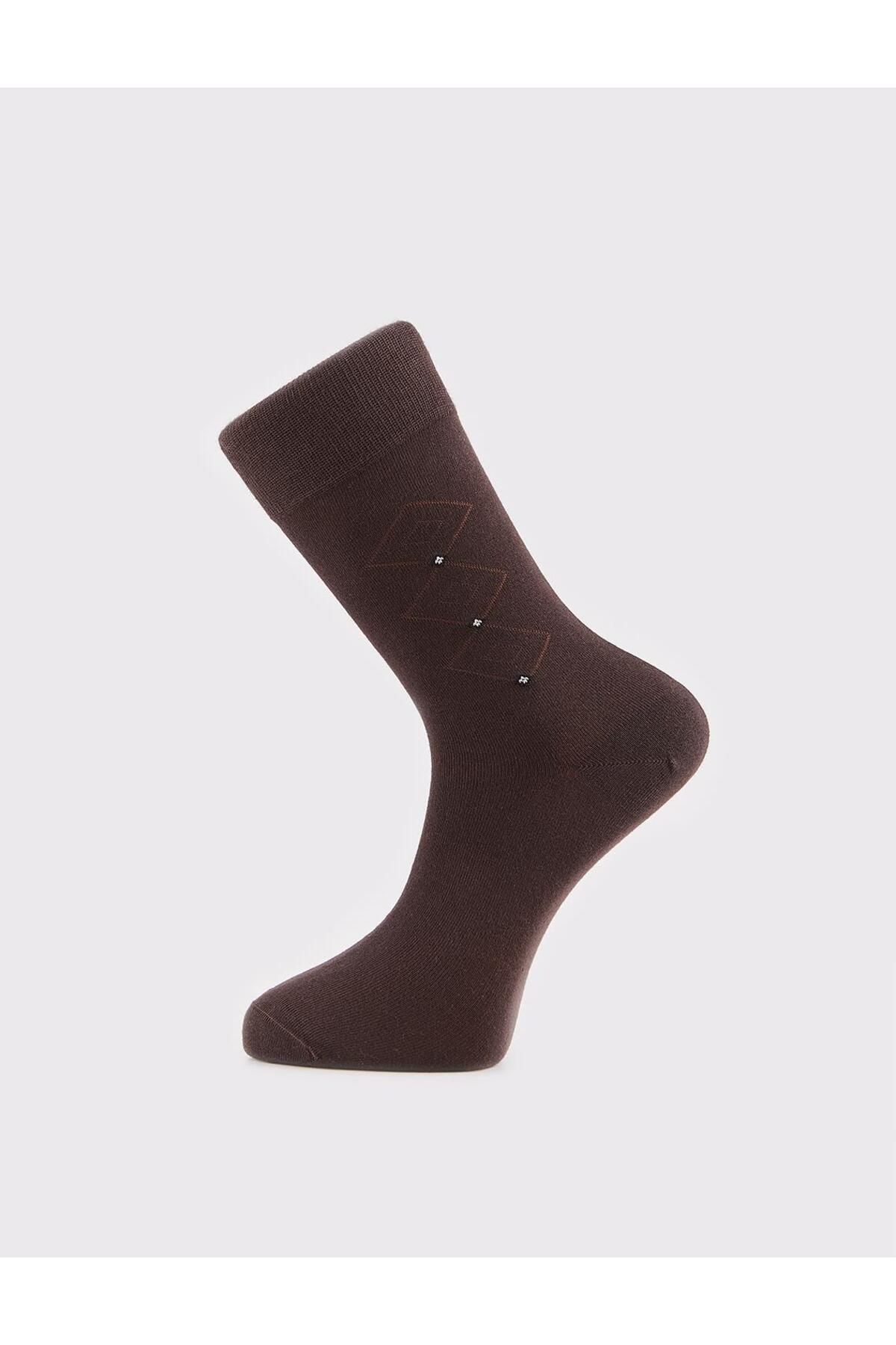 Cabani Erkek 2'li Kahverengi Çorap