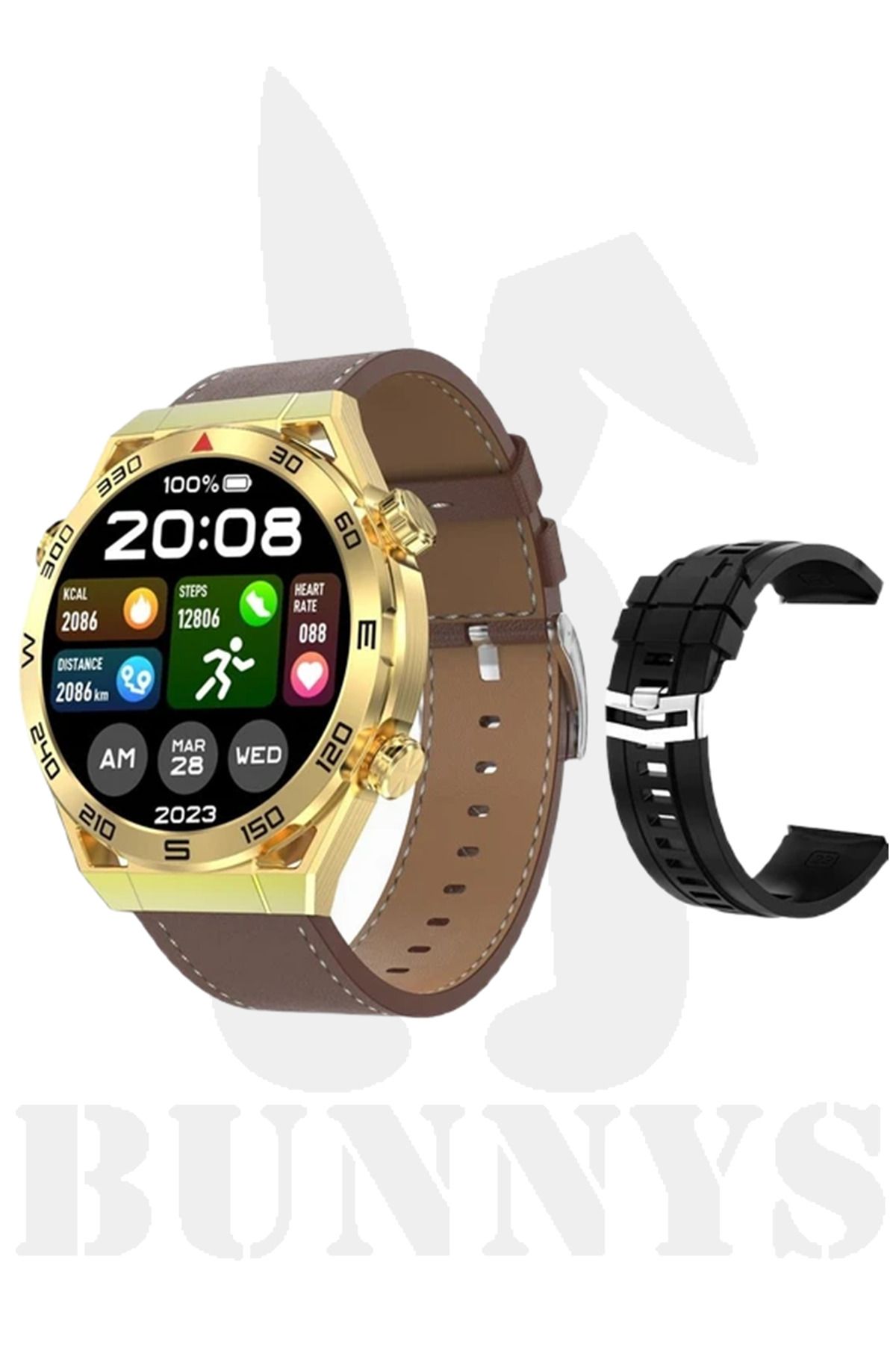 RABBİT STORE Samsung Galaxy A22 Uyumlu Akıllı Saat Konuşma Özellikli Smart Watch 46mm