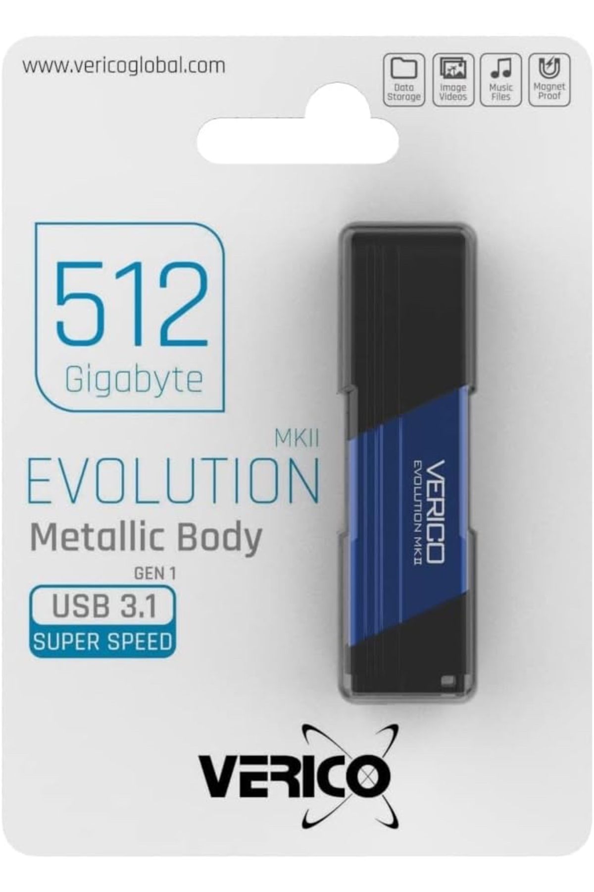 Verico Usb3.1 Stick Evolution Mk-ıı, 512 Gb Mavi Usb Bellek