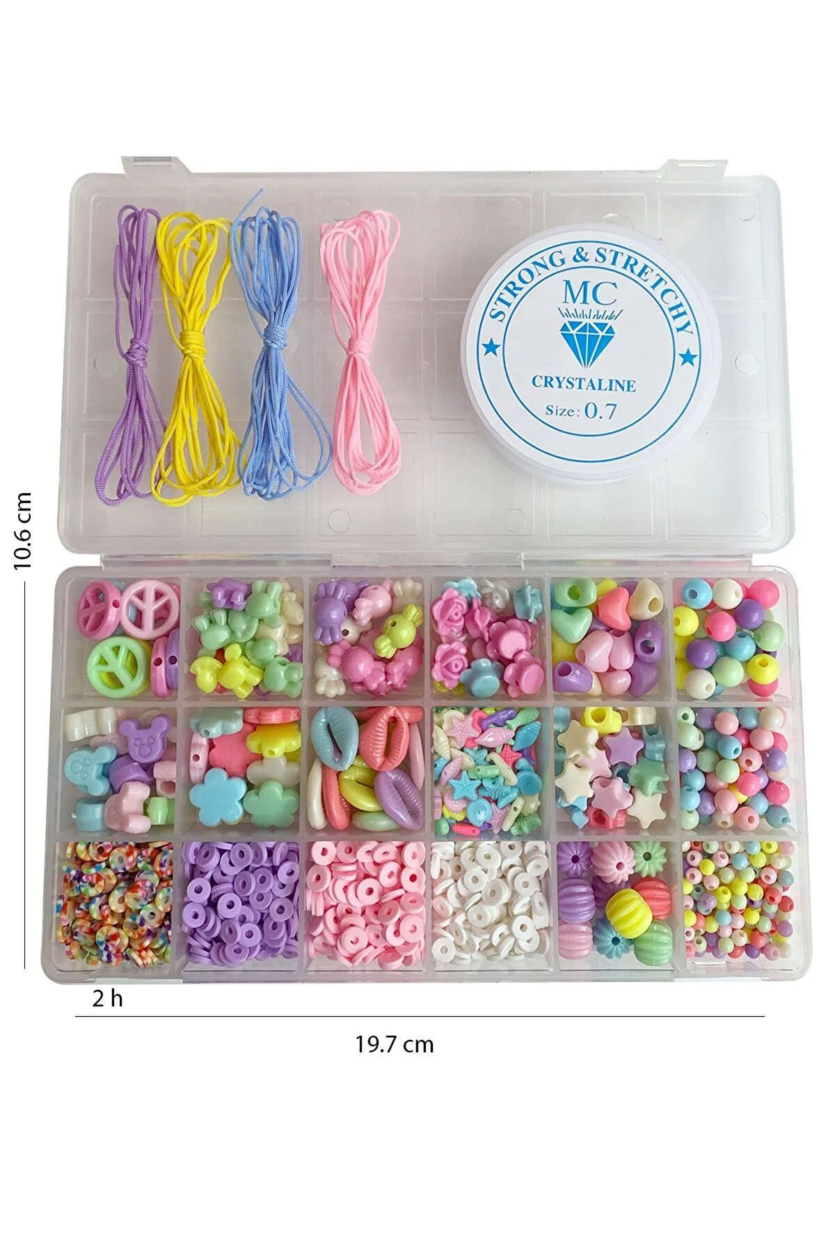 By MO Accessories Soft Renklerde Fimo Çocuklar Için Takı Yapma Seti - Hobi Bileklik Kolye Yapım Seti - Kendin Yap