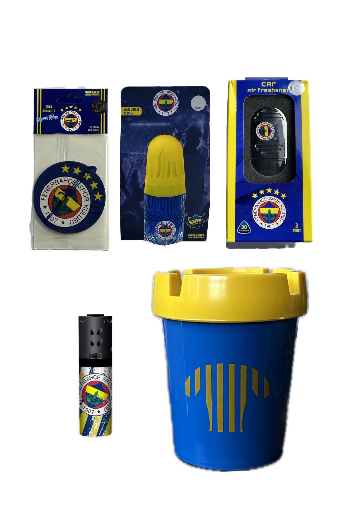 Fenerbahçe Kombinasyon Fan Koku+Kavanoz Koku+Asma Koku+Küllük+Çakmak
