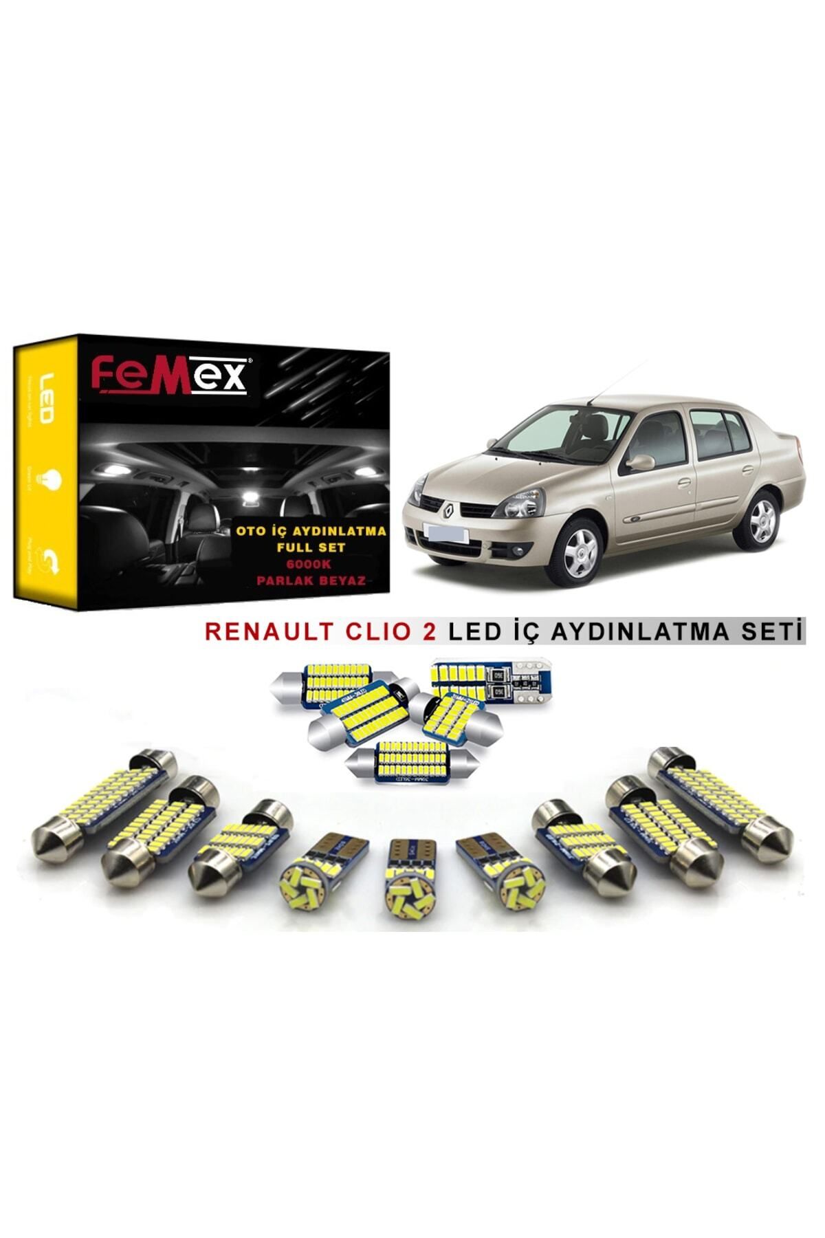 FEMEX Renault Clio 2 Led Iç Aydınlatma Ampul Seti Parlak Beyaz