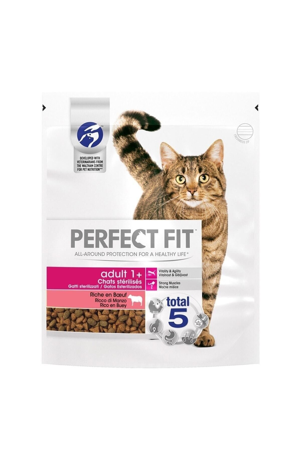 Perfect Fit Sığırlı Yetişkin Kısır Kedi Maması 1,4kg