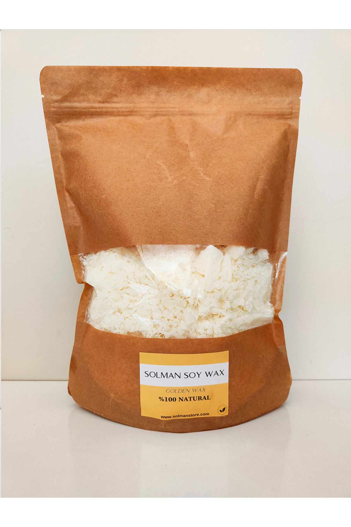 Solman %100 Natural Soy Wax Pul Şeklinde Flake Vegan Organik Soya wax Doğal Kokulu Mum Yapma Malzemesi 1 KG