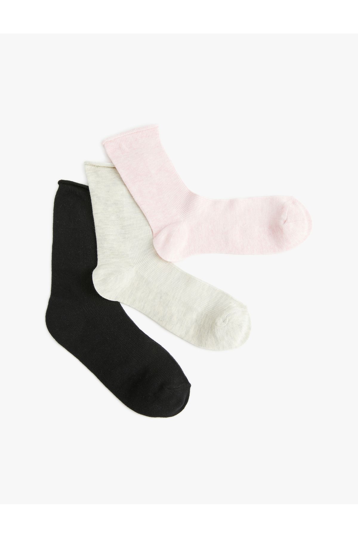 Koton Basic 3'lü Soket Çorap Seti Çok Renkli