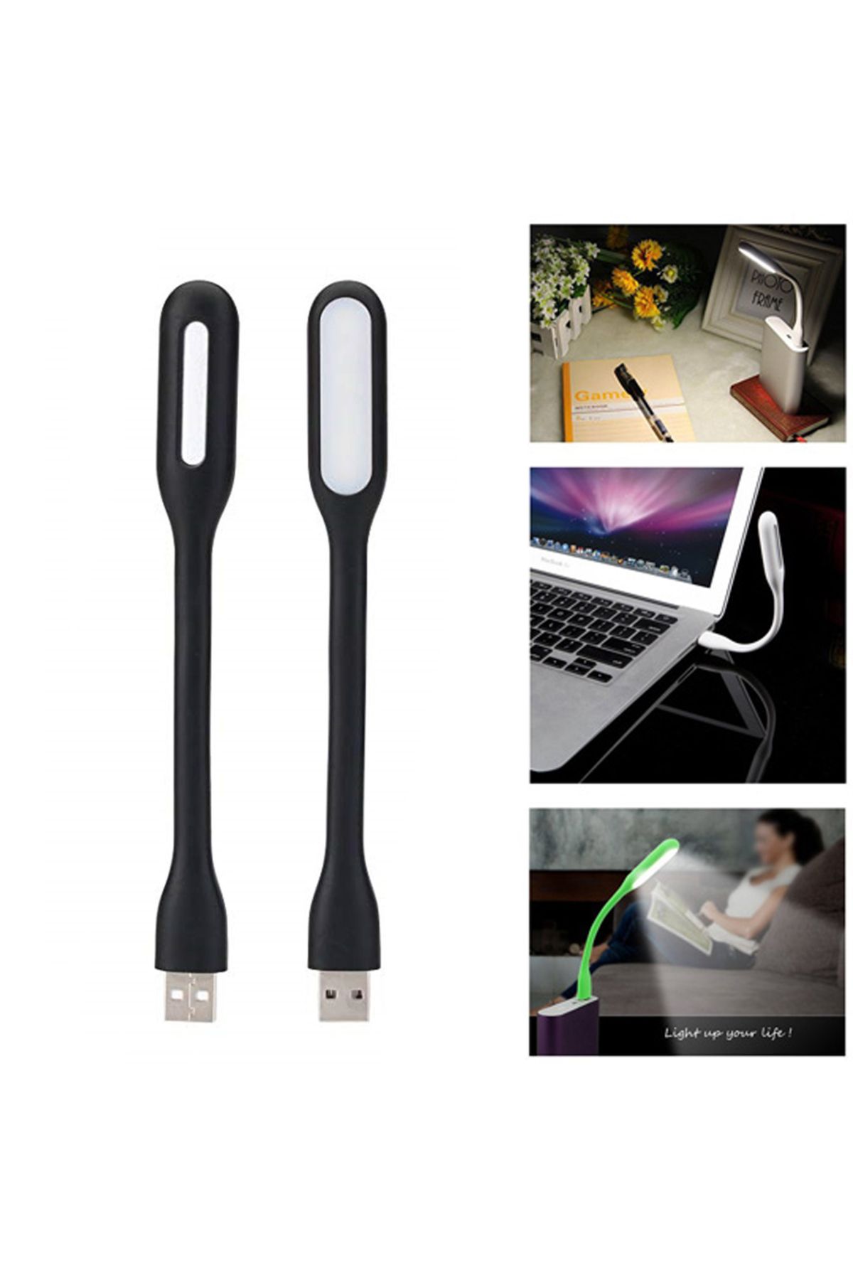 WOZLO Usb Led Işık Lamba Klavye Aydınlatma Kitap Okuma Lambası Siyah