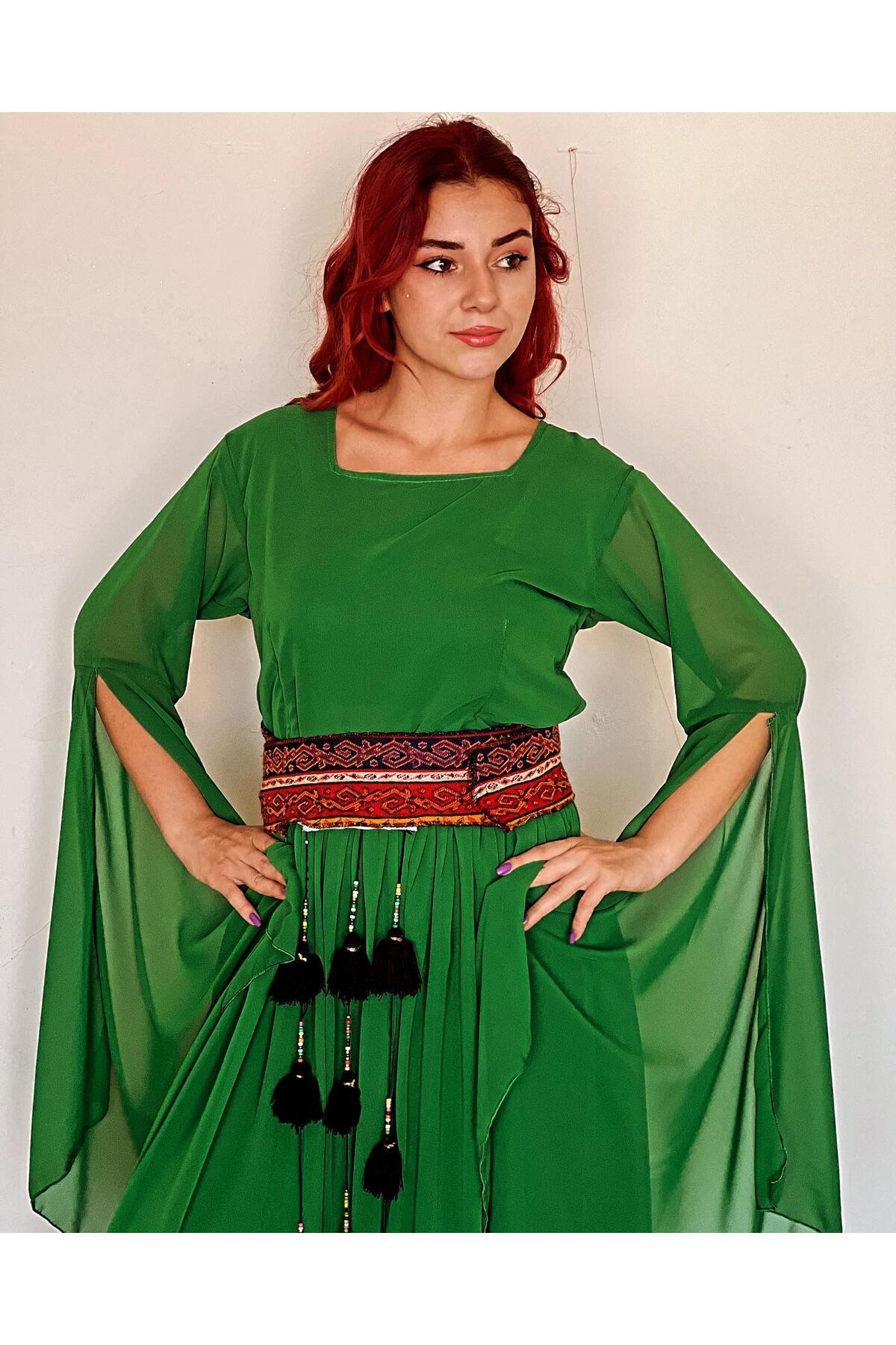 romans yöresel Yeşil Yöresel Elbise, Yöresel kıyafet, Diyarbakır, Mardin, Batman, Şanlıurfa, Batman