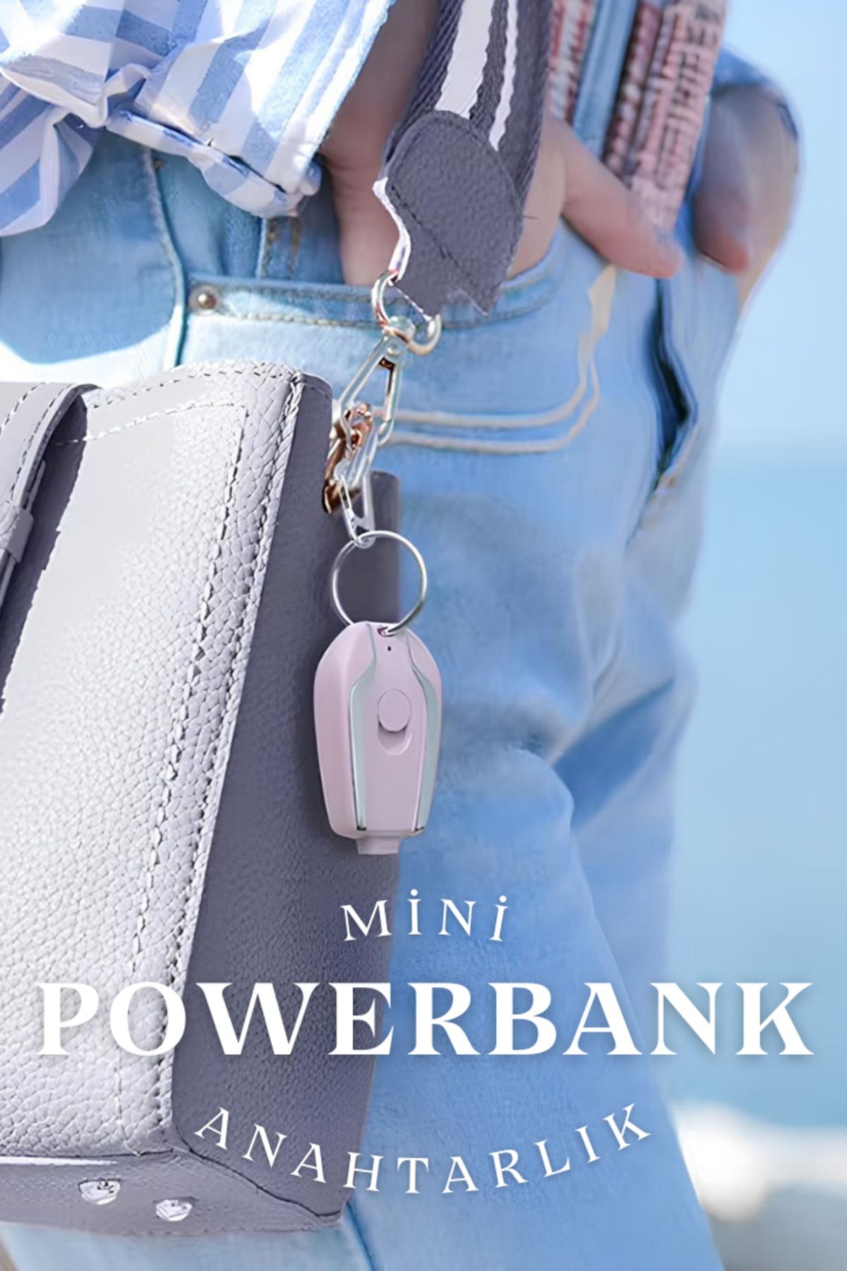 Teknoloji Wo Mini Powerbank Anahtarlık İOS ve Android Mikro Usb Taşınabilir Şarj Aleti 1500 Mah