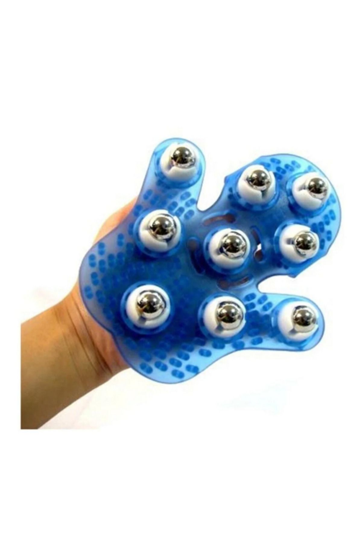 Genel Markalar Mavi Bilyeli masaj aleti toplu Sırt Bel Omuz Bacak için manuel masaj aleti eldiven gibi kullanılan