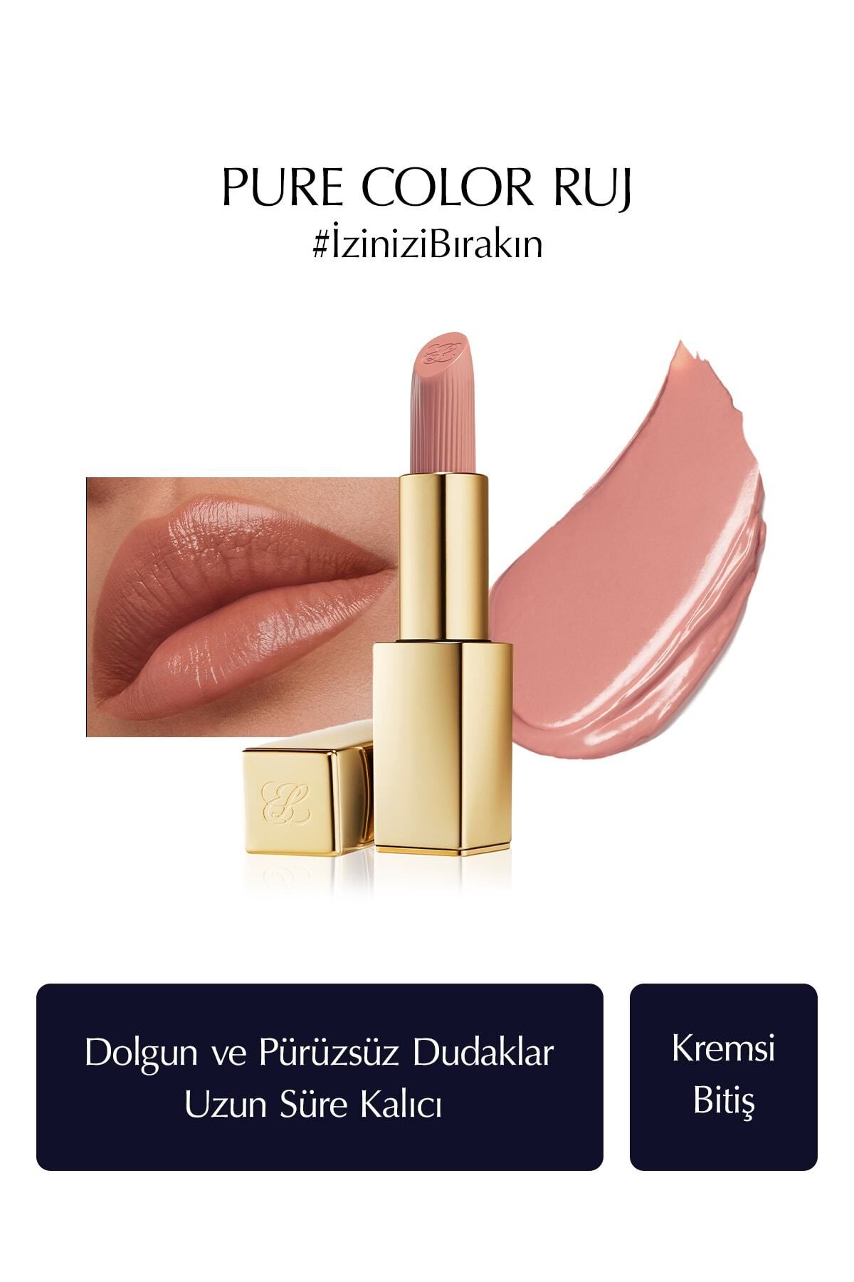 Estee Lauder Kremsi Ruj - Pure Color Creme Lipstick Kremsi, Saten Bitiş - 3.5gr - Renk: 866 Disguise