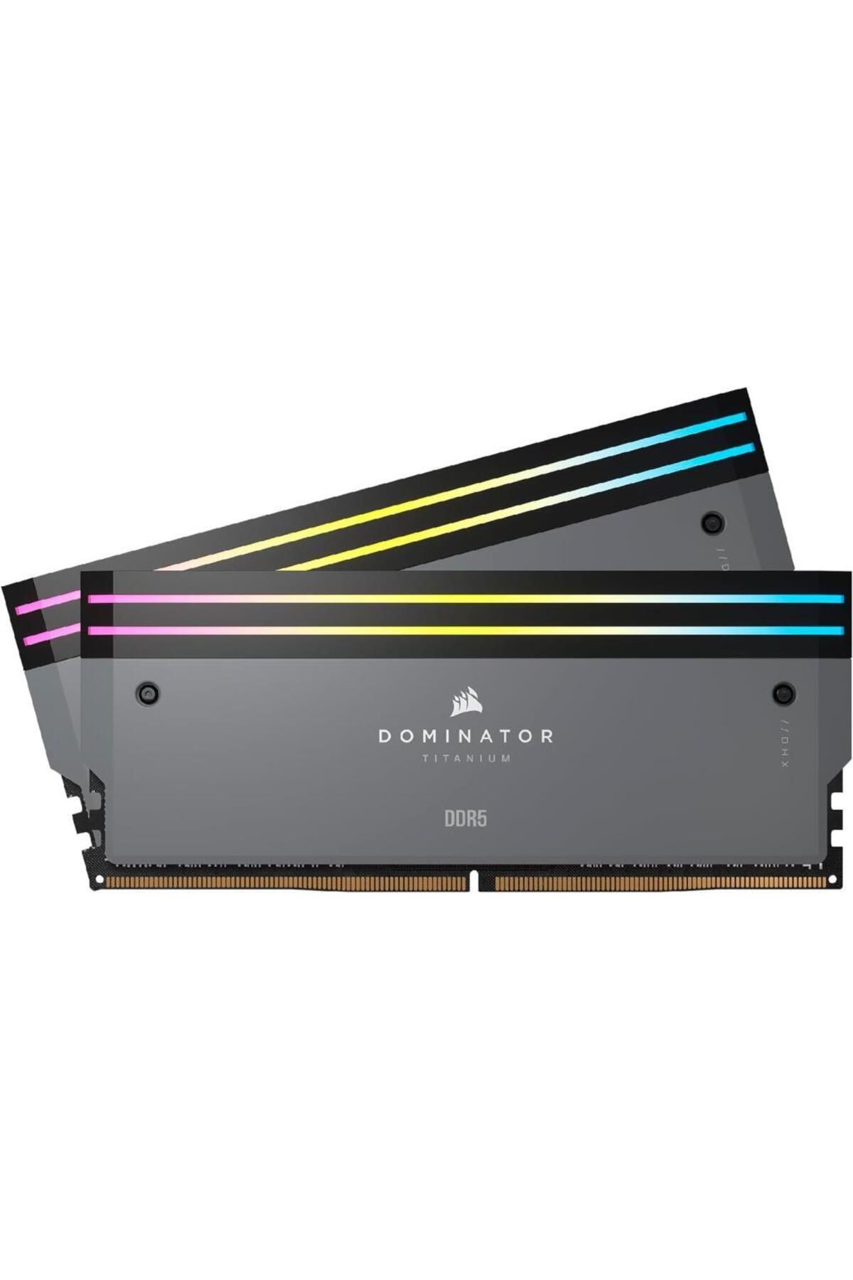 Corsair Dominator Titanium RGB 64GB (2x32) DDR5 6000 MHz CL30 AMD Expo Gri Ram
