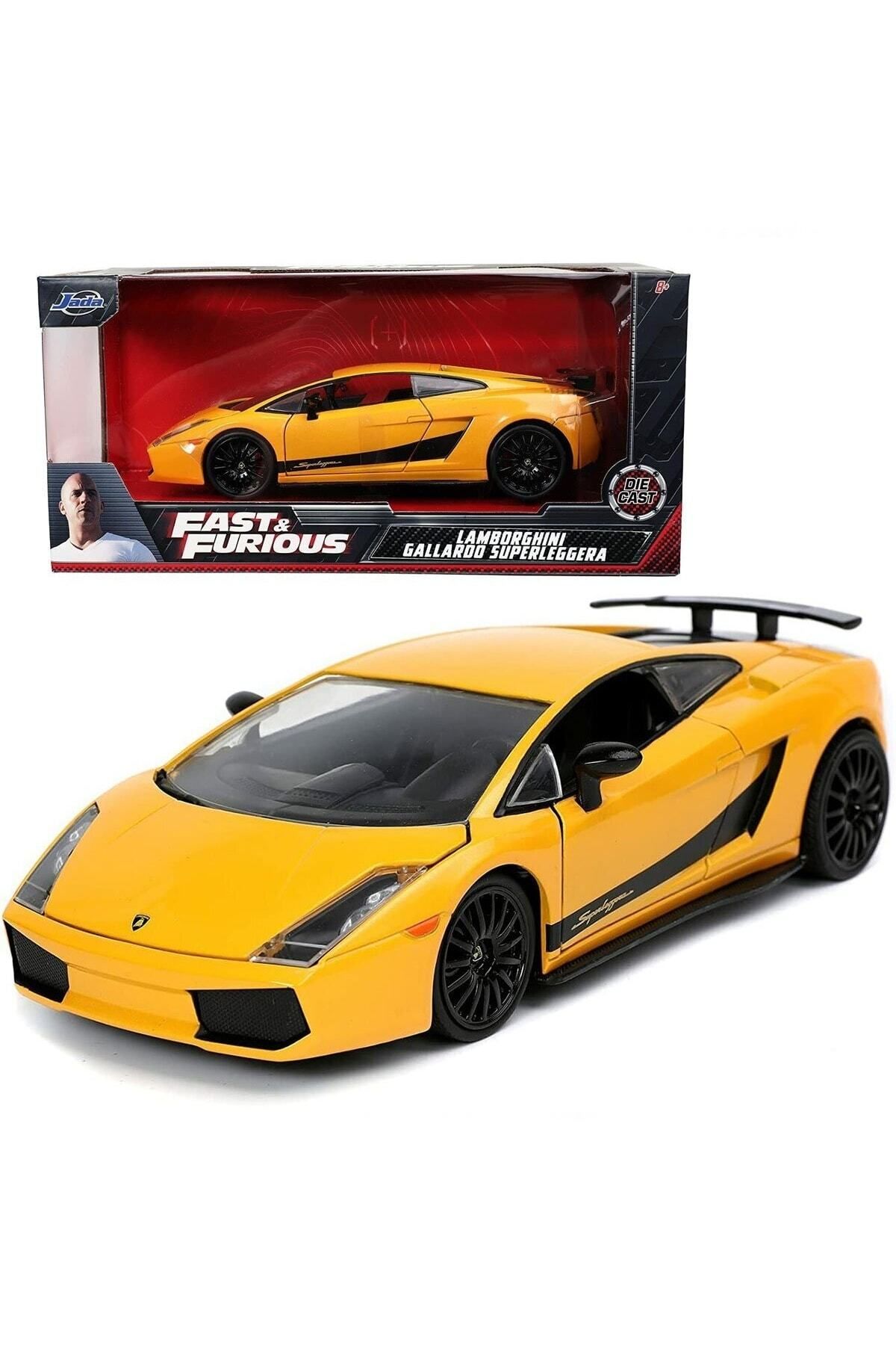 Uçar Oyuncak 1:24 Sarı Lamborghini Metal Spor Model Araba