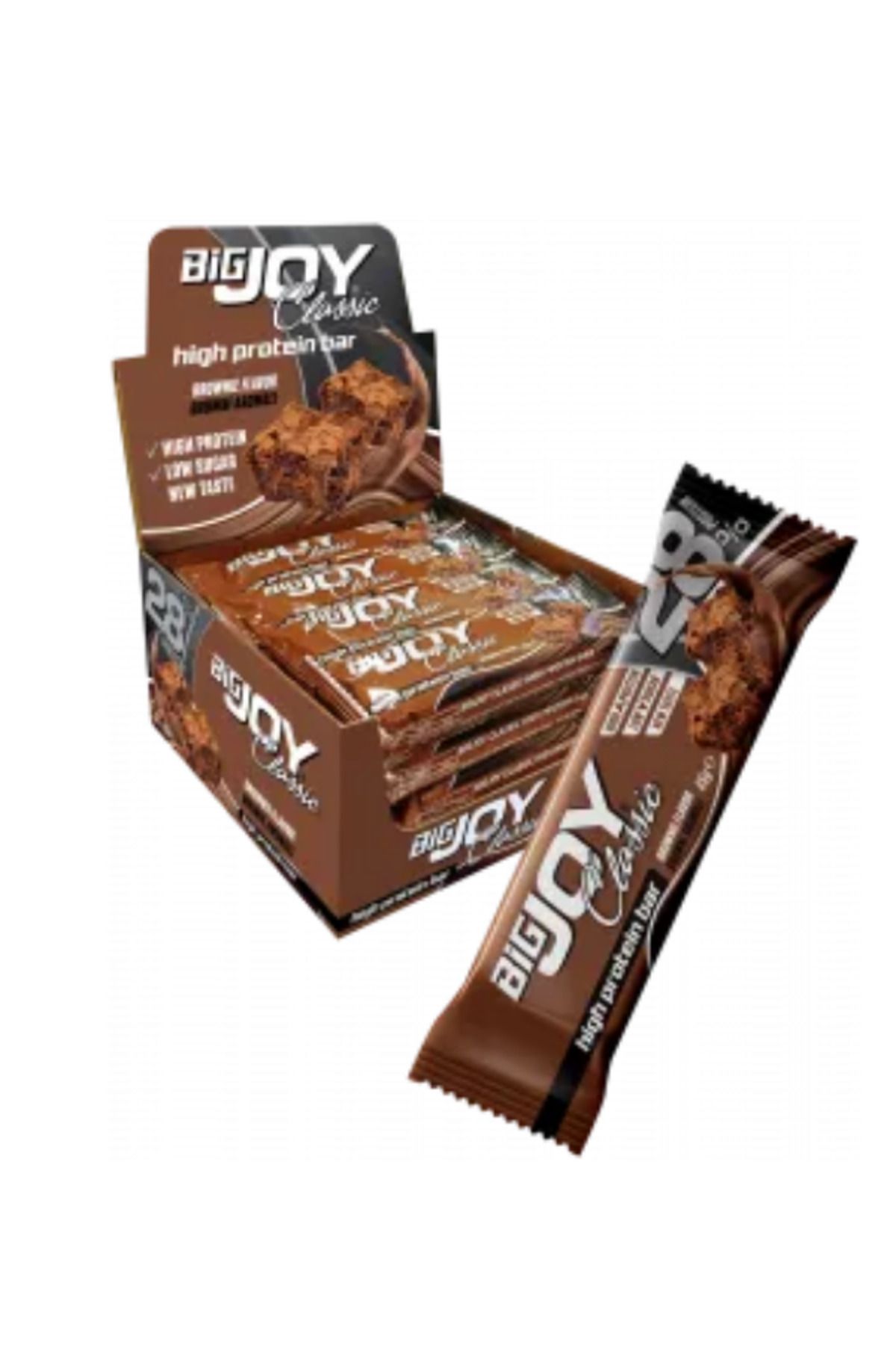 Big Joy Bigjoy Classic High Protein Bar Brownie 16 x 45g + Hediyeli