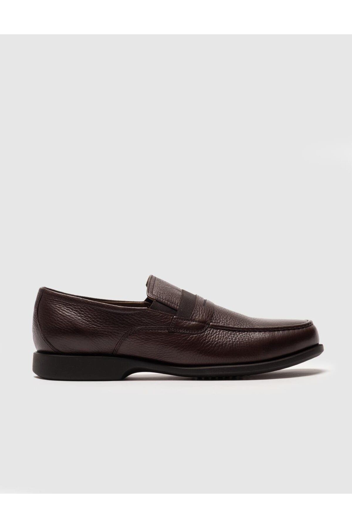 Cabani Hakiki Deri Kahverengi Erkek Loafer Günlük Ayakkabı