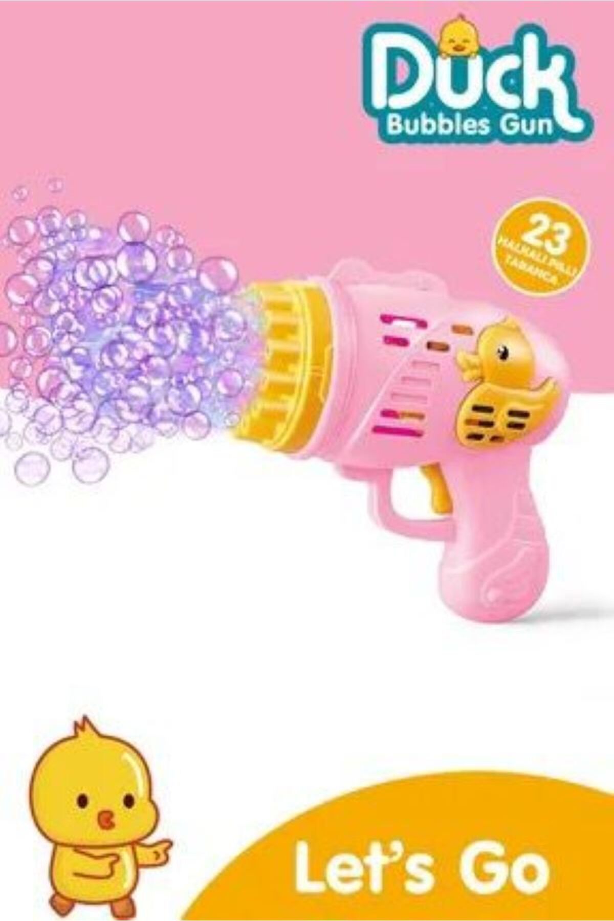 LONDONstore Duck Çok Delikli Pilli Köpük Atan Tabanca Oyuncağı 23 Delikli Bubble Gun