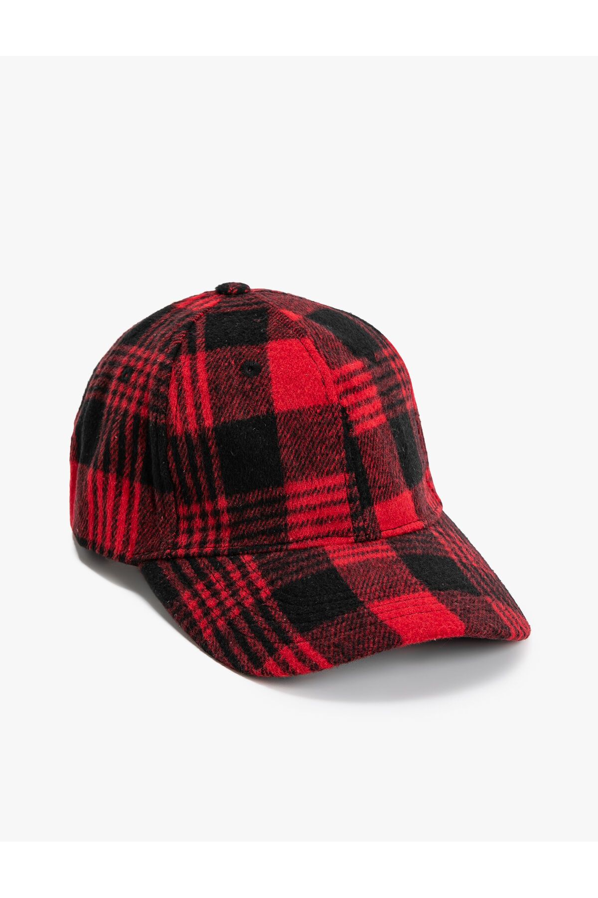 Koton Kep Şapka Ekose Desenli Yün Karışımlı