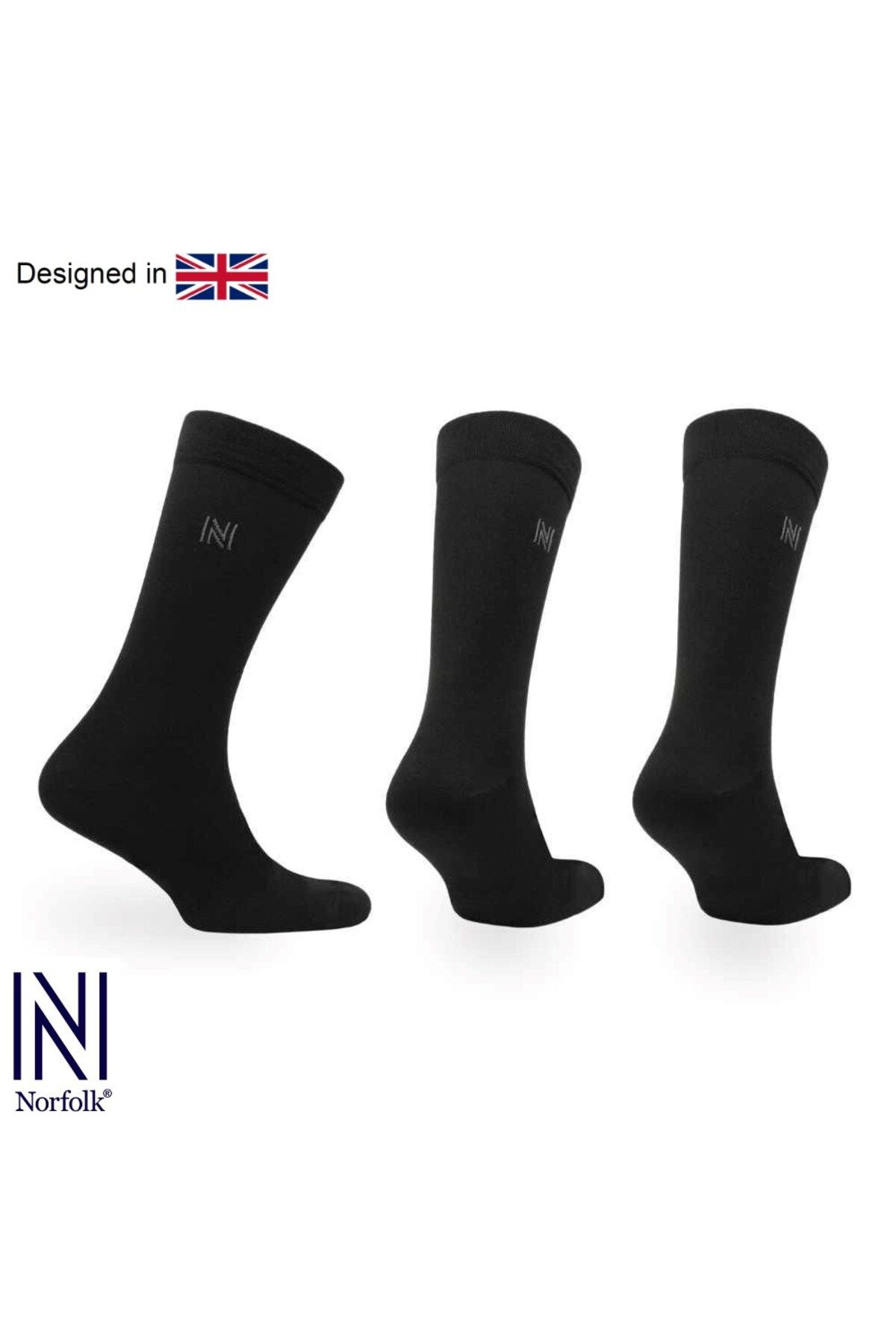 Norfolk BRODY Günlük Konforlu Pamuklu Çorap 3'lü Paket