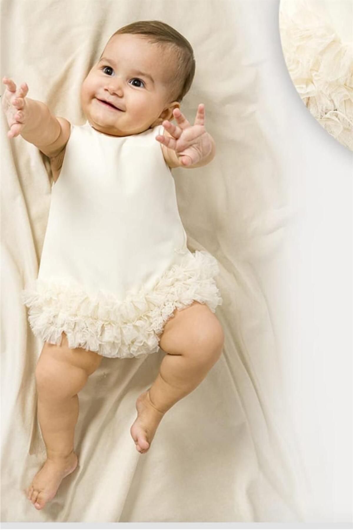 cantoy Kız Bebek Fırfırlı Elbise