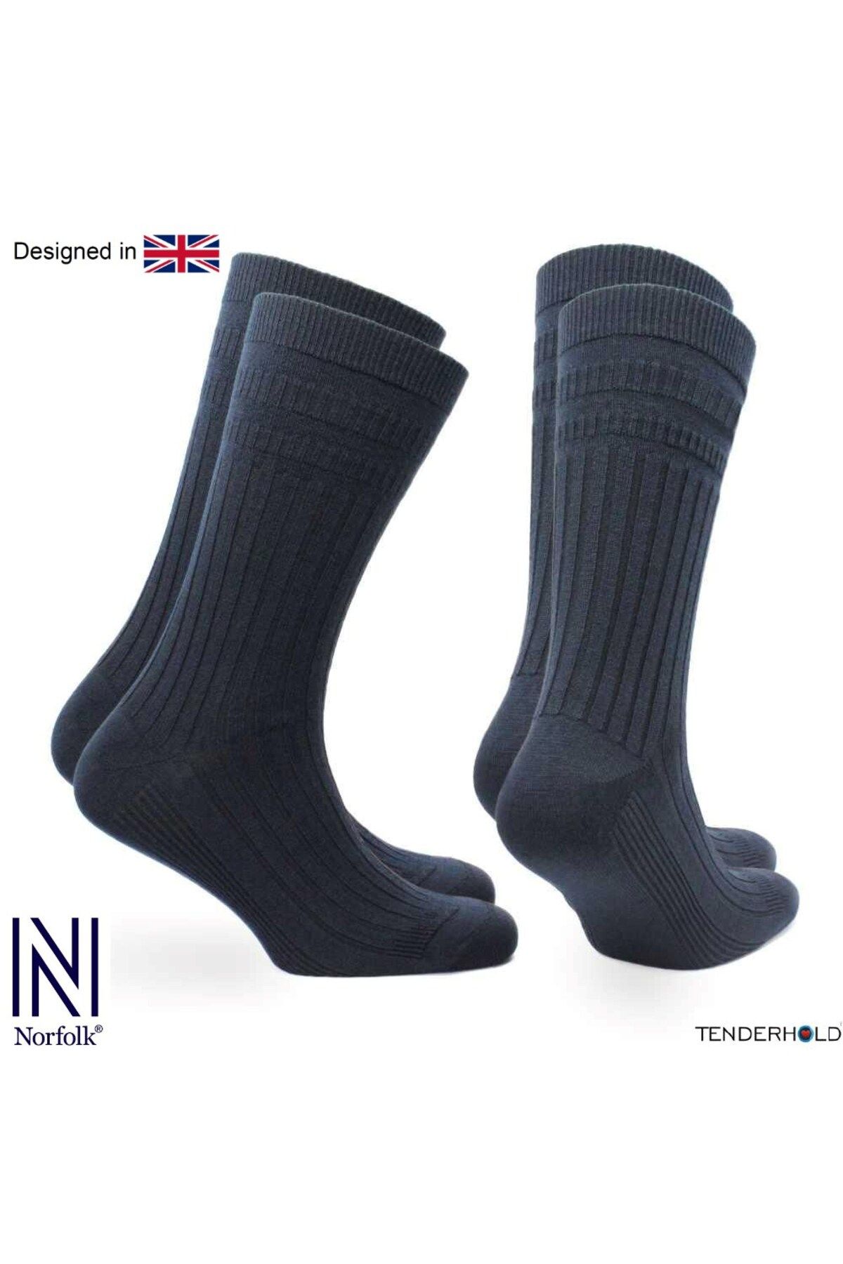 Norfolk Oscar Stretch+ Teknolojisine Sahip Yün Diyabet Dostu Ekstra Esnek Çorap 2 Çift Paket