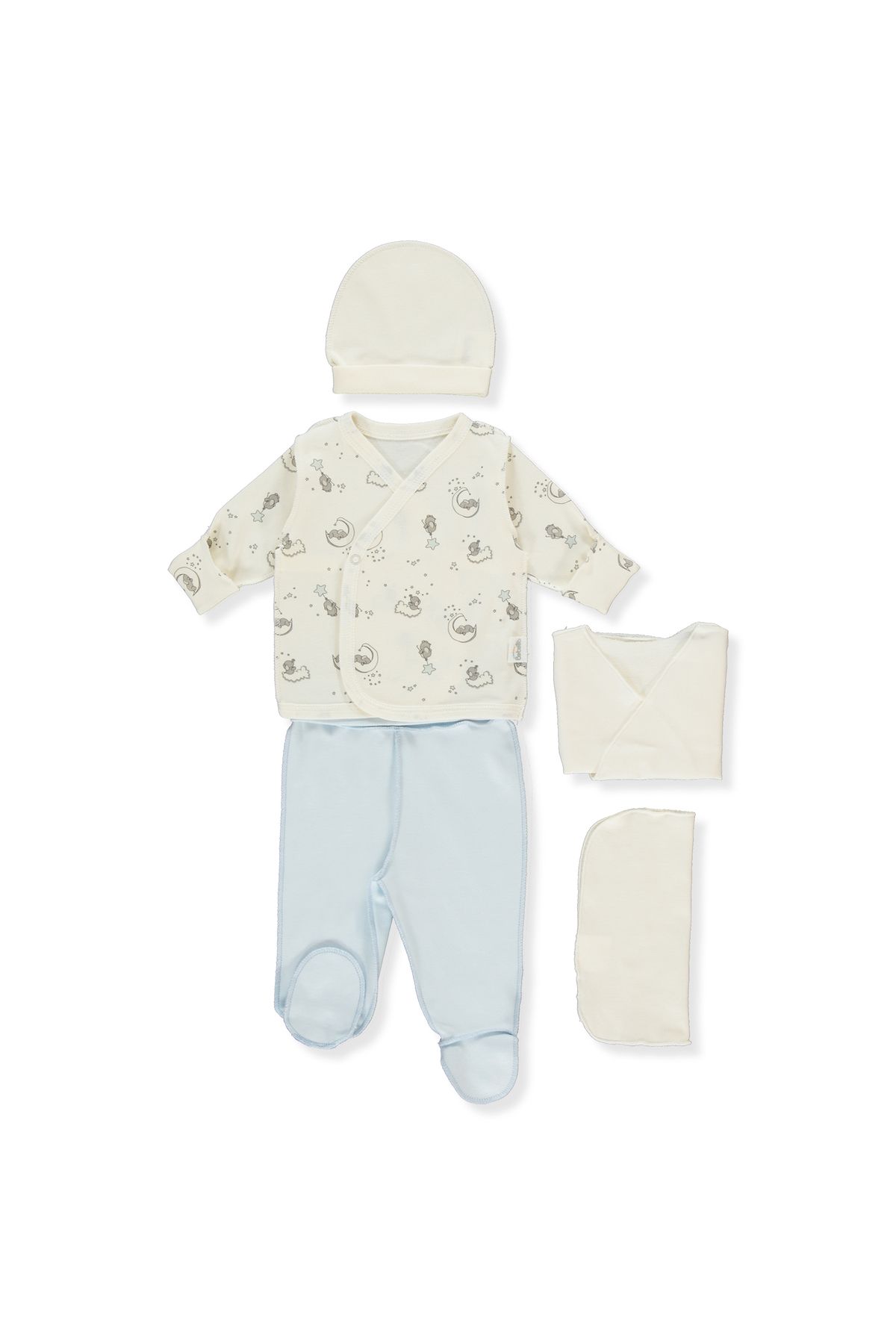 Bebetto İNTERLOK PREMATURE TULUM SET 5'Lİ(SLEEPY CUTE) Z 894