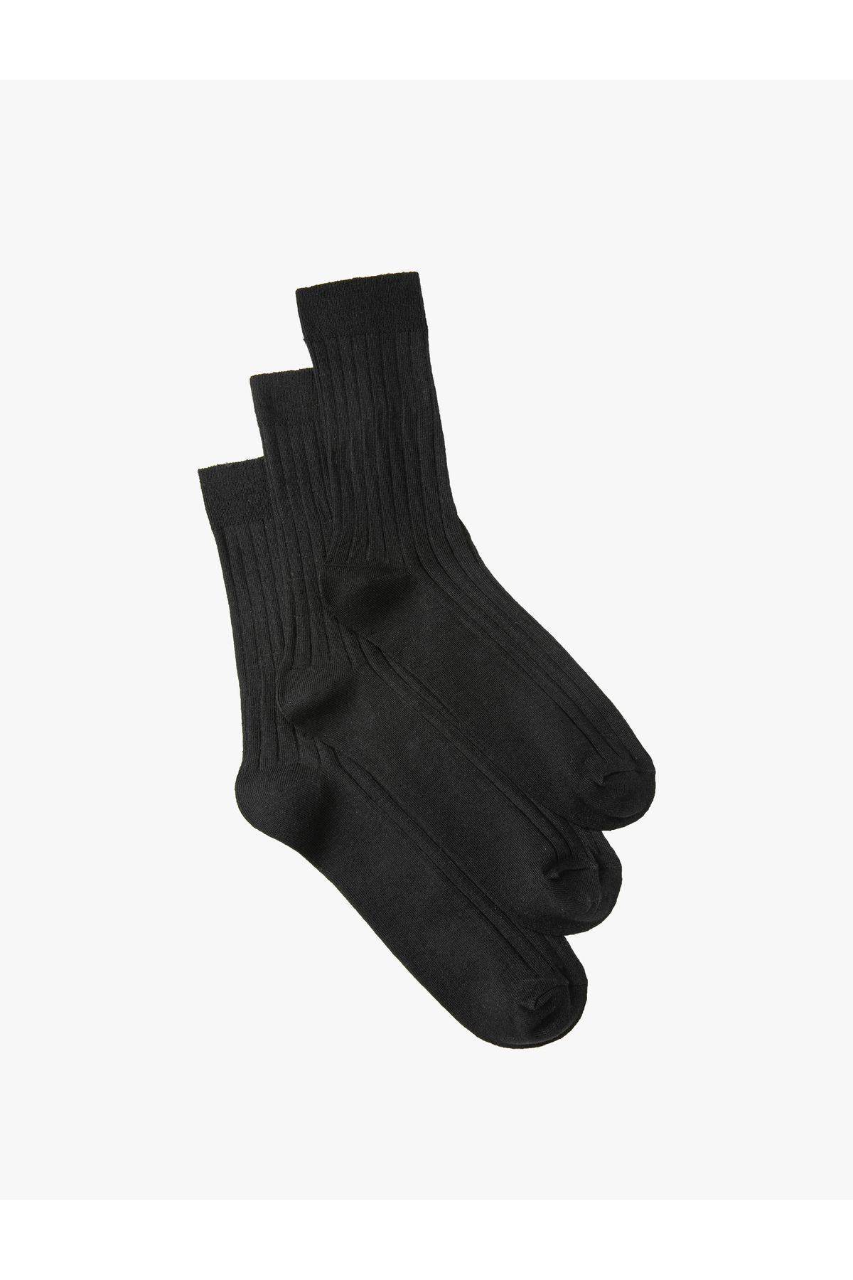 Koton 3'lü Soket Çorap Seti Dokulu Çok Renkli