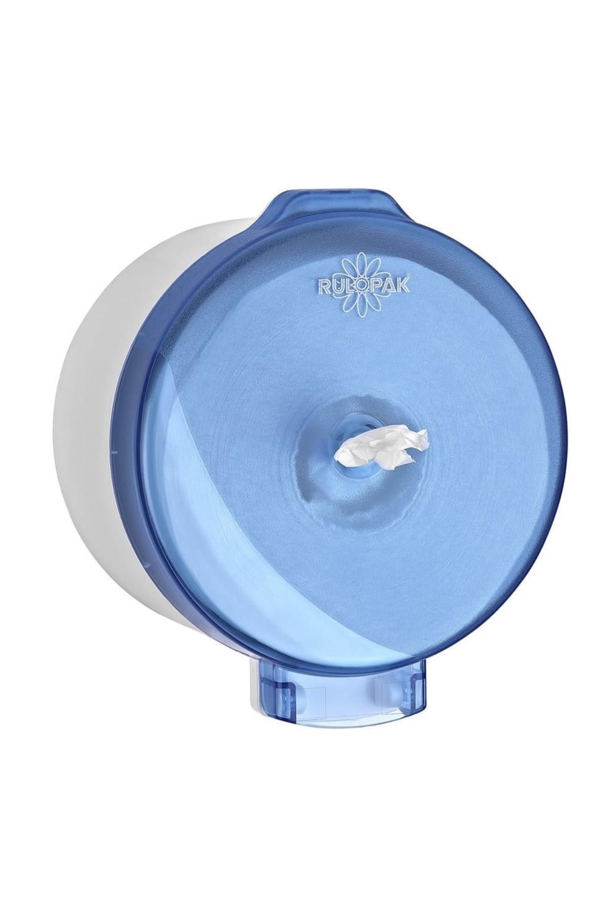 Rulopak Modern Cimri İçten Çekmeli Tuvalet Kağıdı Dispenseri Transparan Mavi