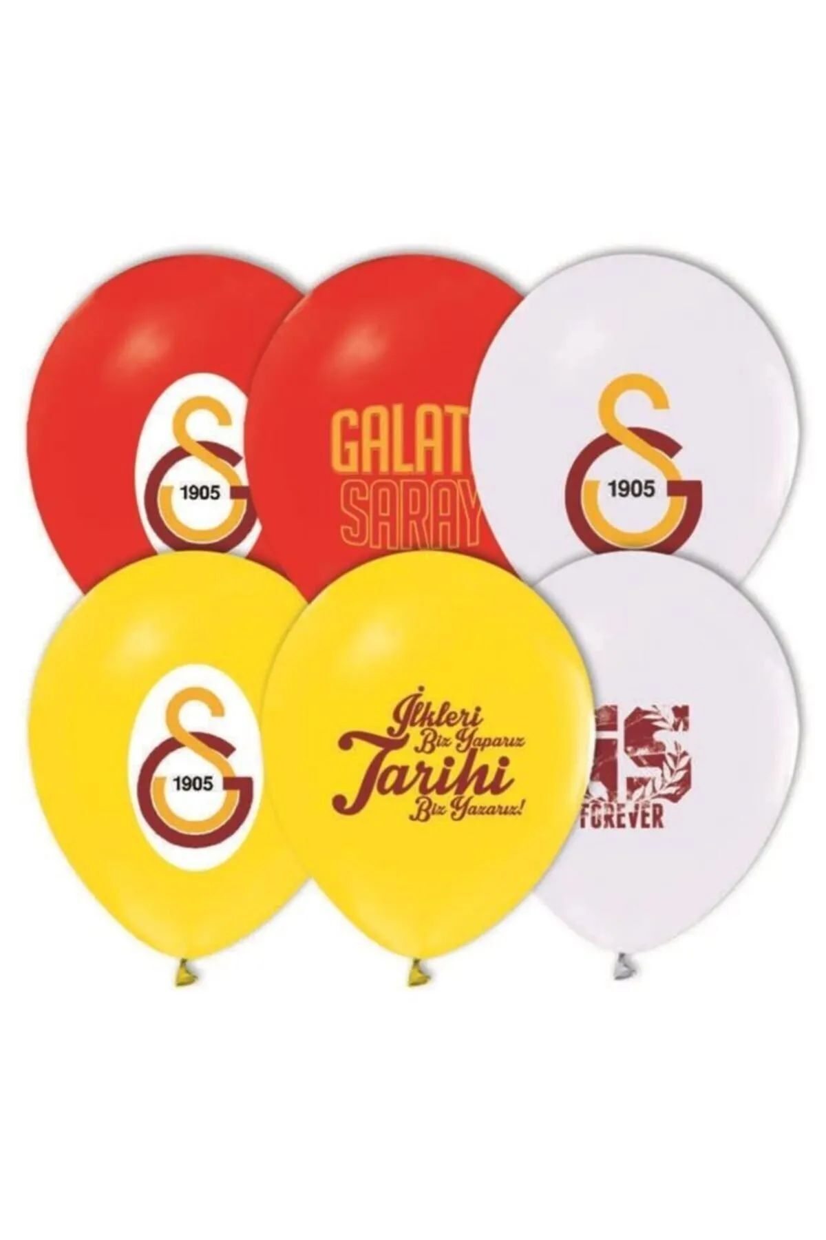 SURPRISE PARTY STORE Galatasaray Temalı Doğumgünü Sarı Kırmızı Balon 8 Adet 30cm 12inç