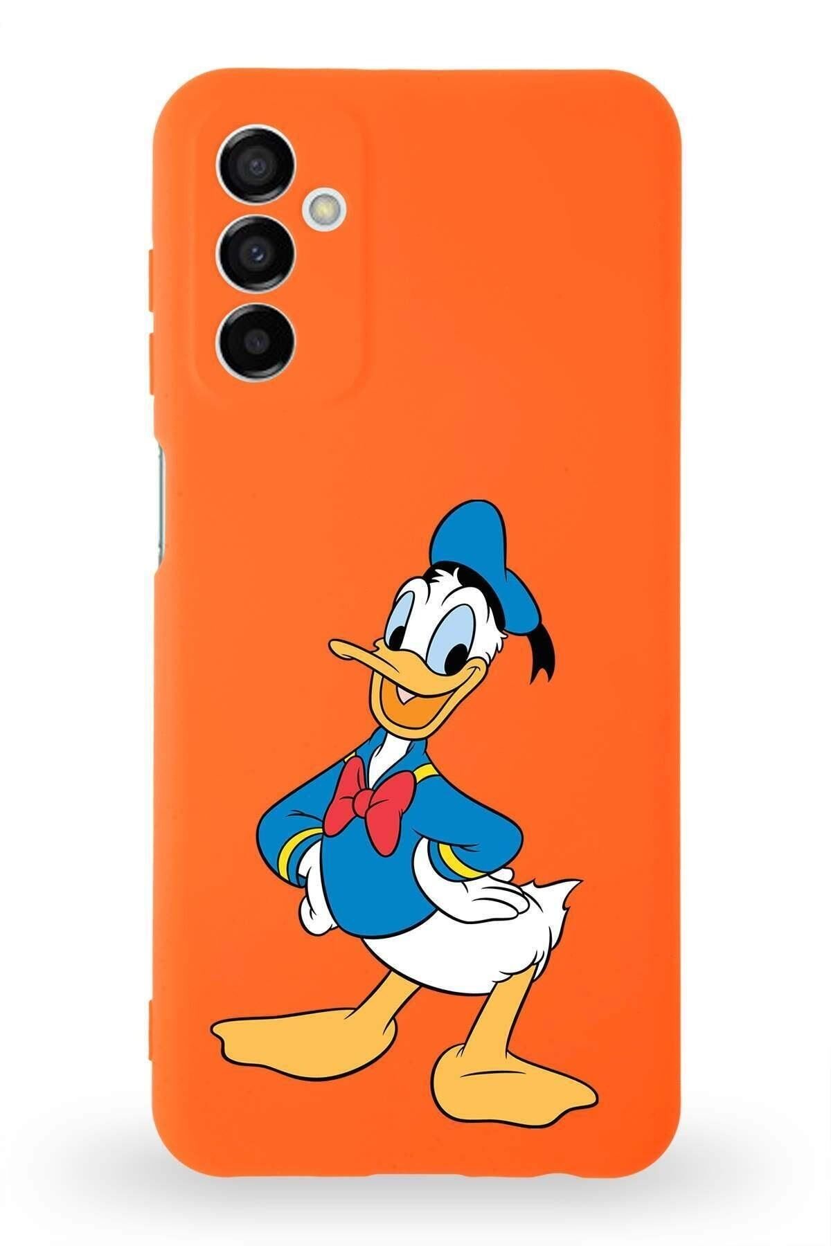 PrintiFy Samsung Galaxy A15 Uyumlu Lansman Kılıf Içi Kadife Donald Duck-c Tasarımlı Kapak