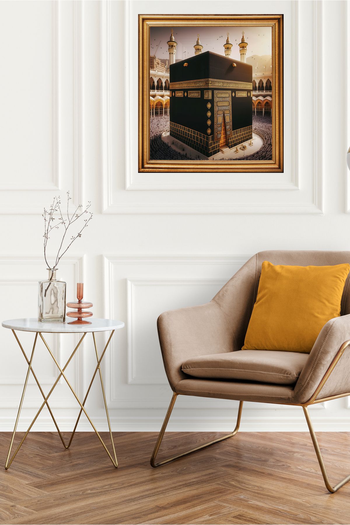 Akıllı Kağıt Statik Tutunma Özellikli Çerçeve Görünümlü Kabe Tablo 98 X 98cm Model 1