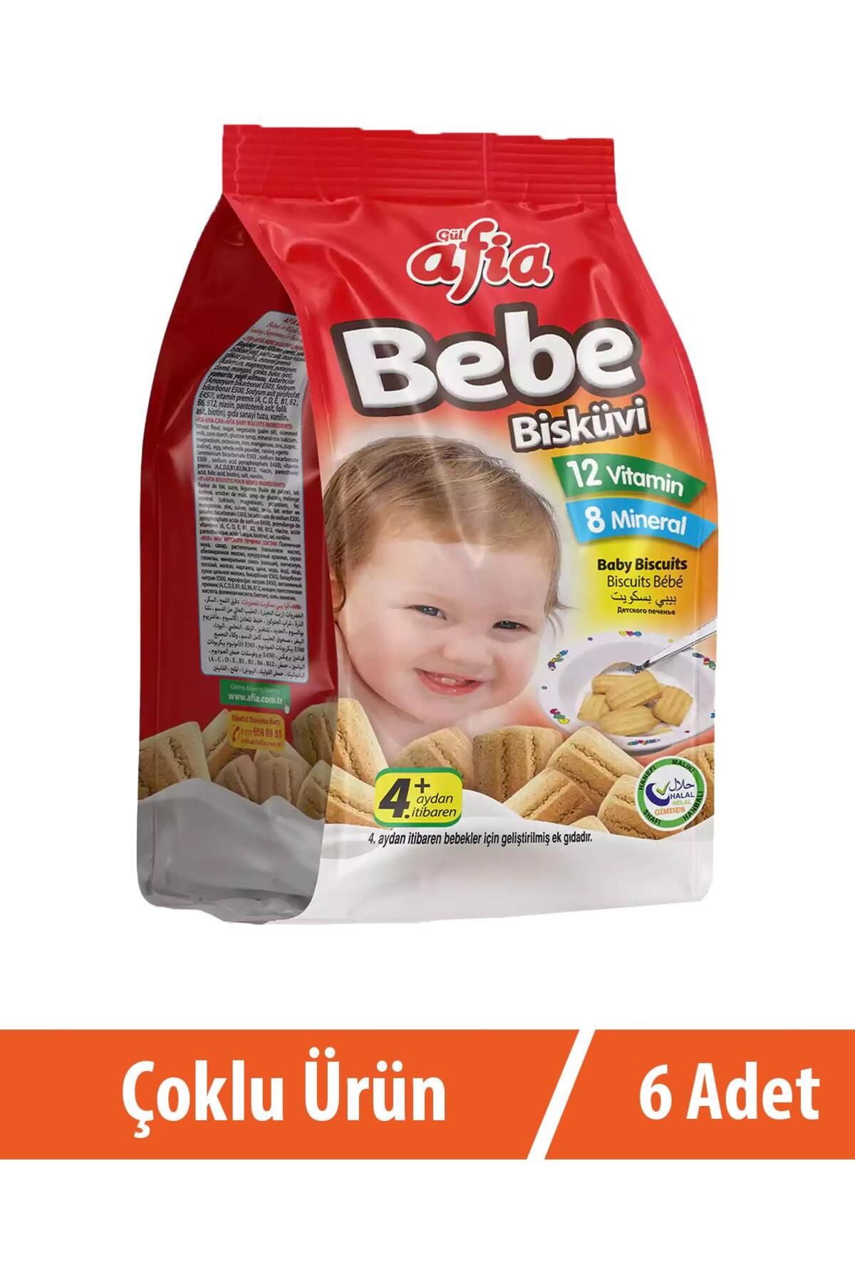 Afia Bebe Bisküvisi Vitamin Katkılı 6x150 gr