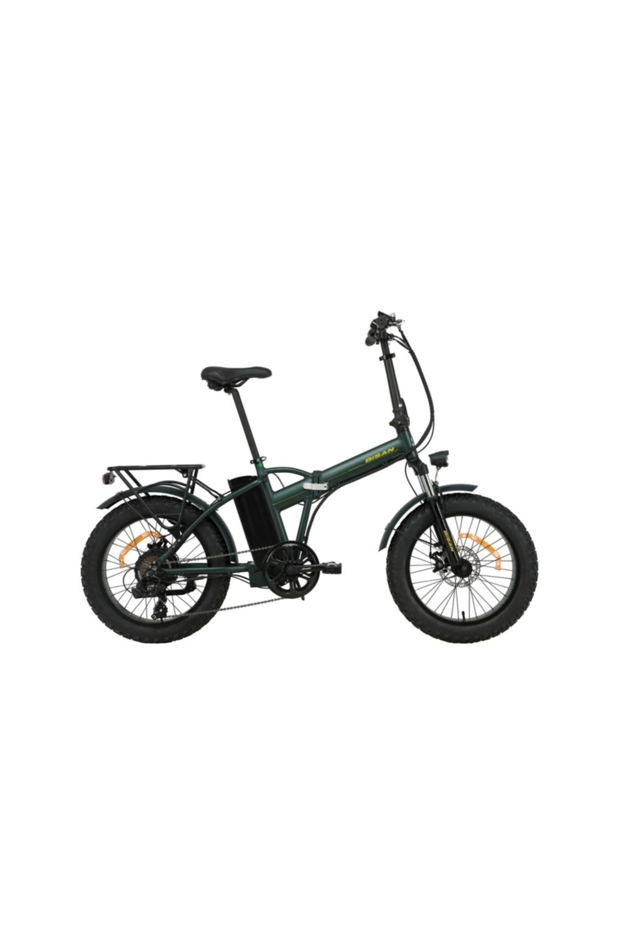 Bisan E-foldıng F2 20 Jant Elektrikli Katlanır Bisiklet Kadro: 17 - 43 Cm 7vites Yeşil Sarı