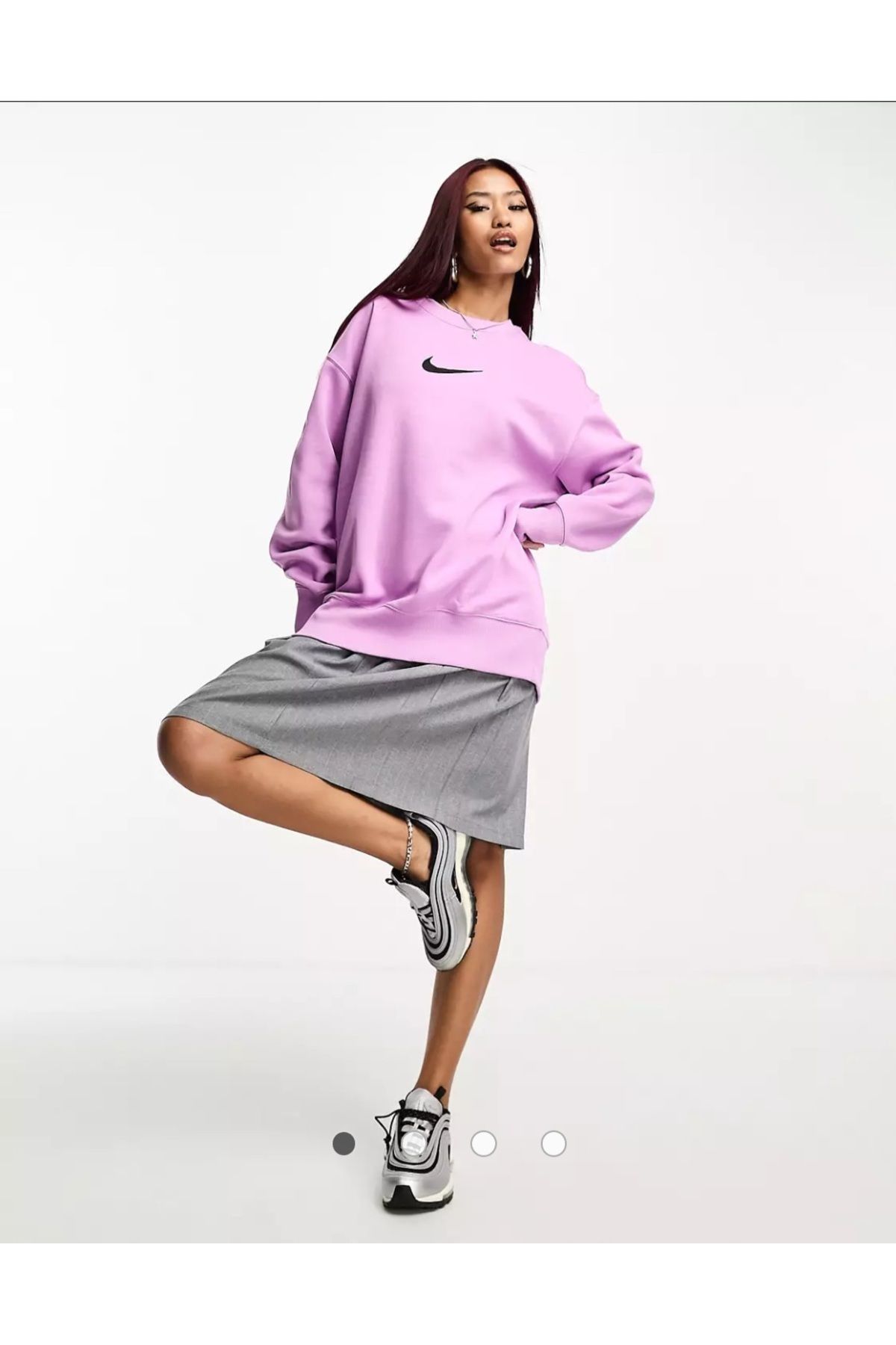 Nike Sportswear Oversized Fleece Mor Kadın Sweatshirt