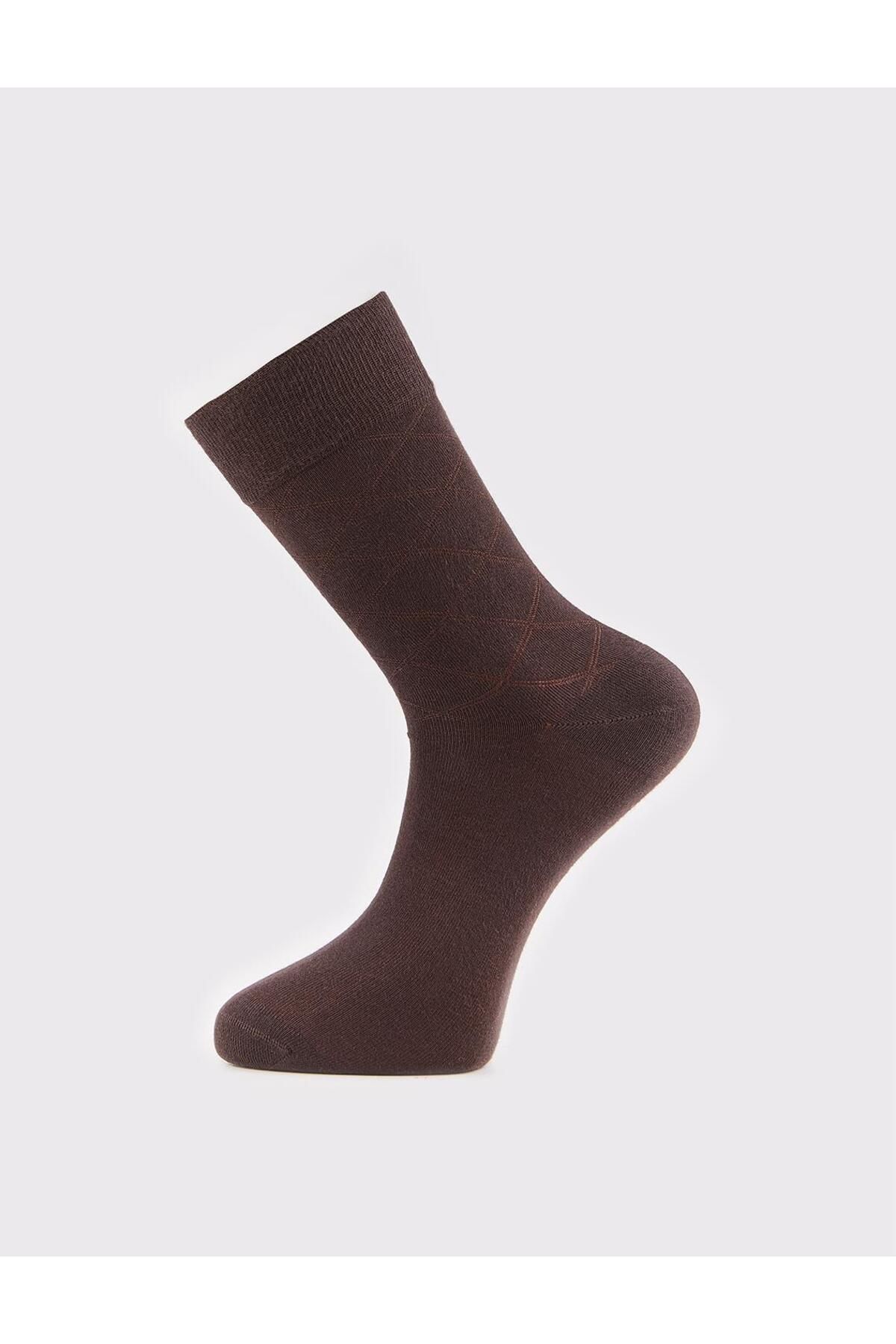 Cabani 2'li Kahverengi Erkek Çorap