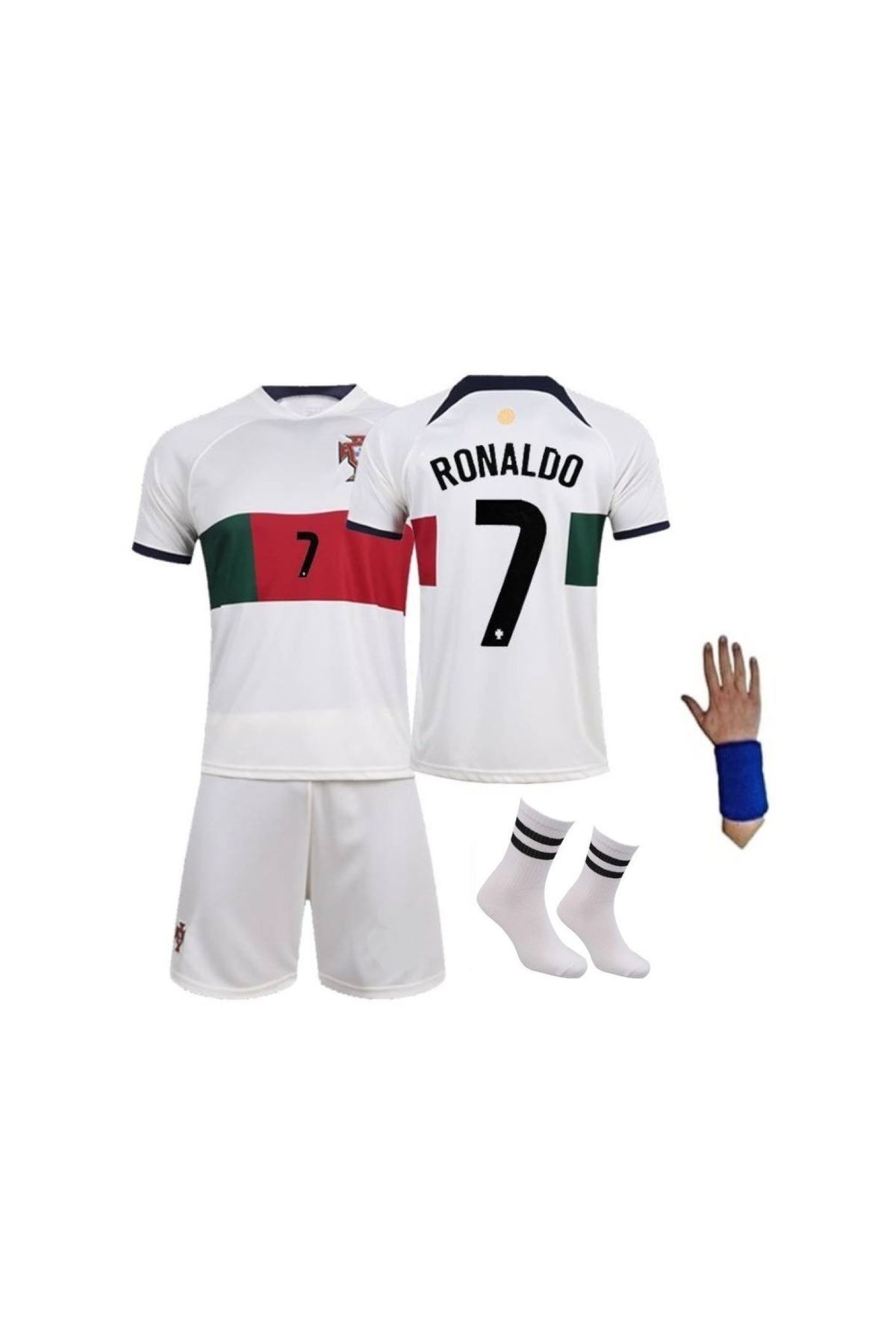 yenteks 2023/2024 Sezon Portekiz Ronaldo Özel Tasarım Çocuk Forması 4'lü Set Hh1