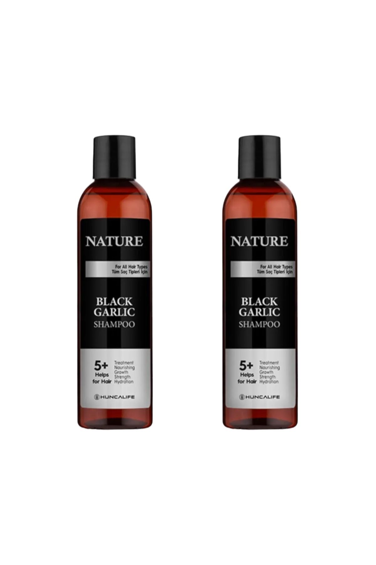Huncalife Nature Siyah Sarımsaklı Şampuan (Black Garlic Shampoo) - 350ml X2