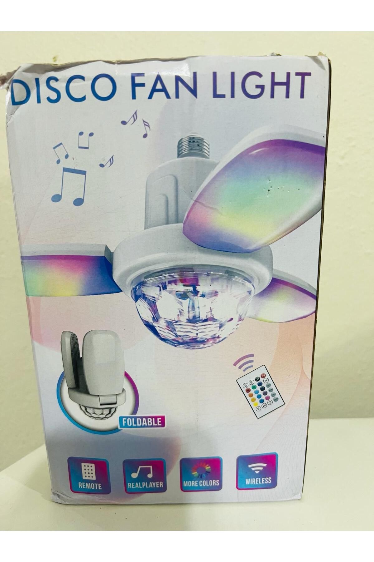 HG Bluetooth hoparlör disko topu rgb led ışıklı renkli ışık lamba üç kanatlı kumandalı ampul