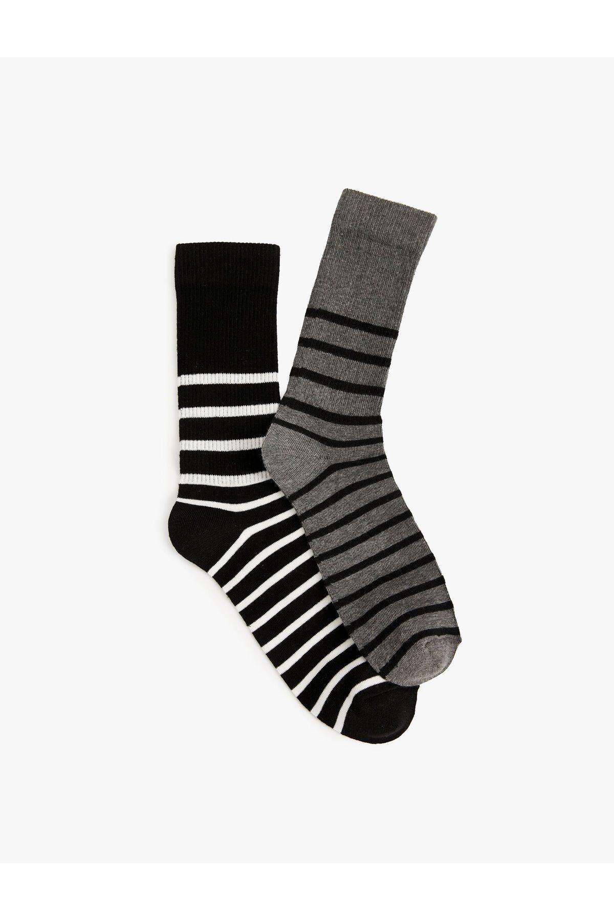 Koton Çizgili Soket Çorap Seti 2'li Çok Renkli