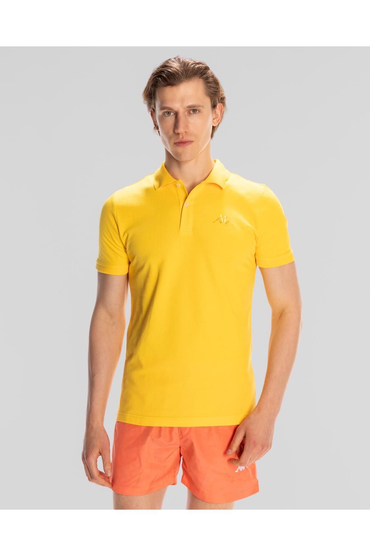 Kappa Authentic Ferior Erkek Sarı Regular Fit Polo Tişört