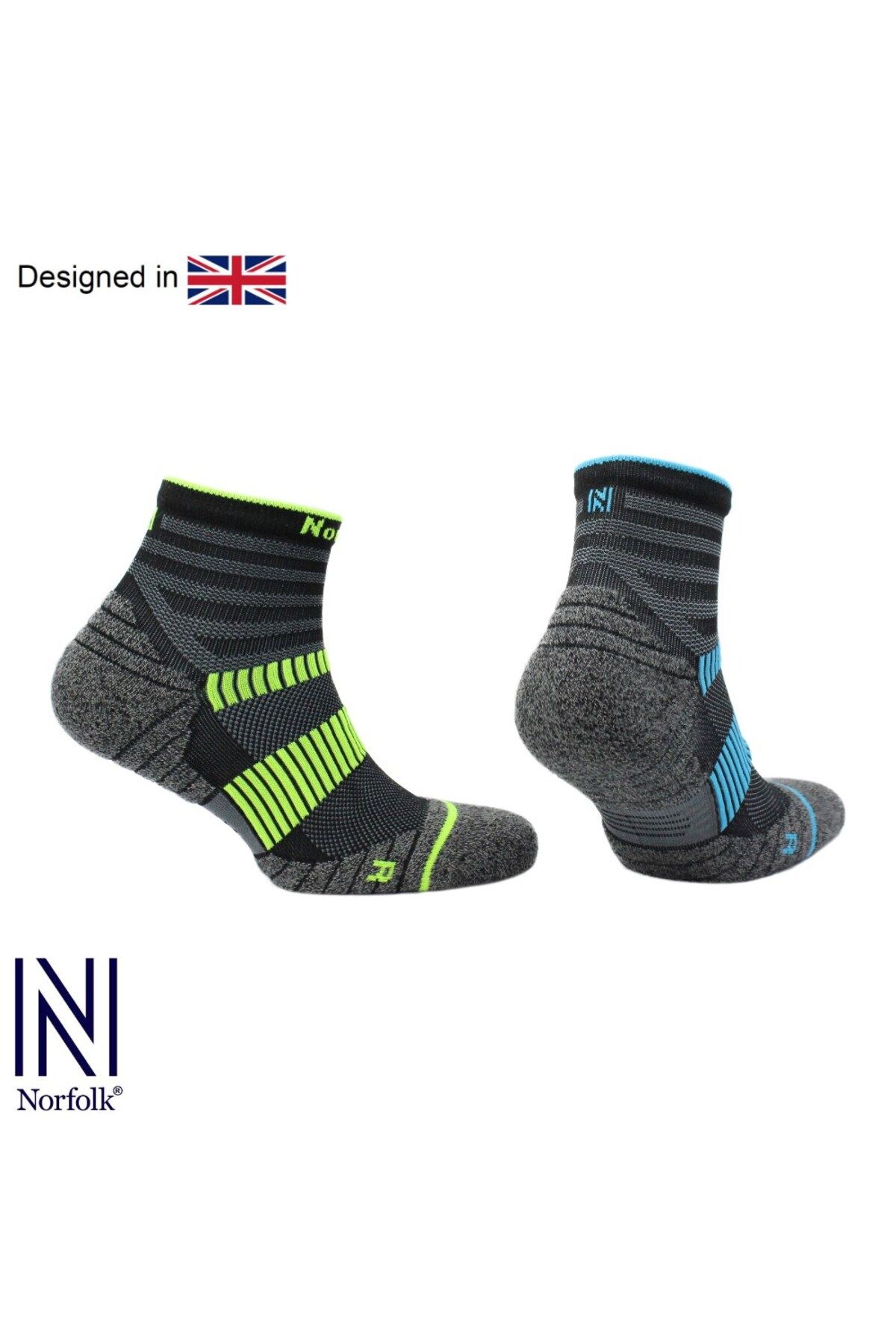 Norfolk COUGAR Prolen® Dry Touch Taban Ve Bilek Destekli Koşu Çorabı 2'li Paket