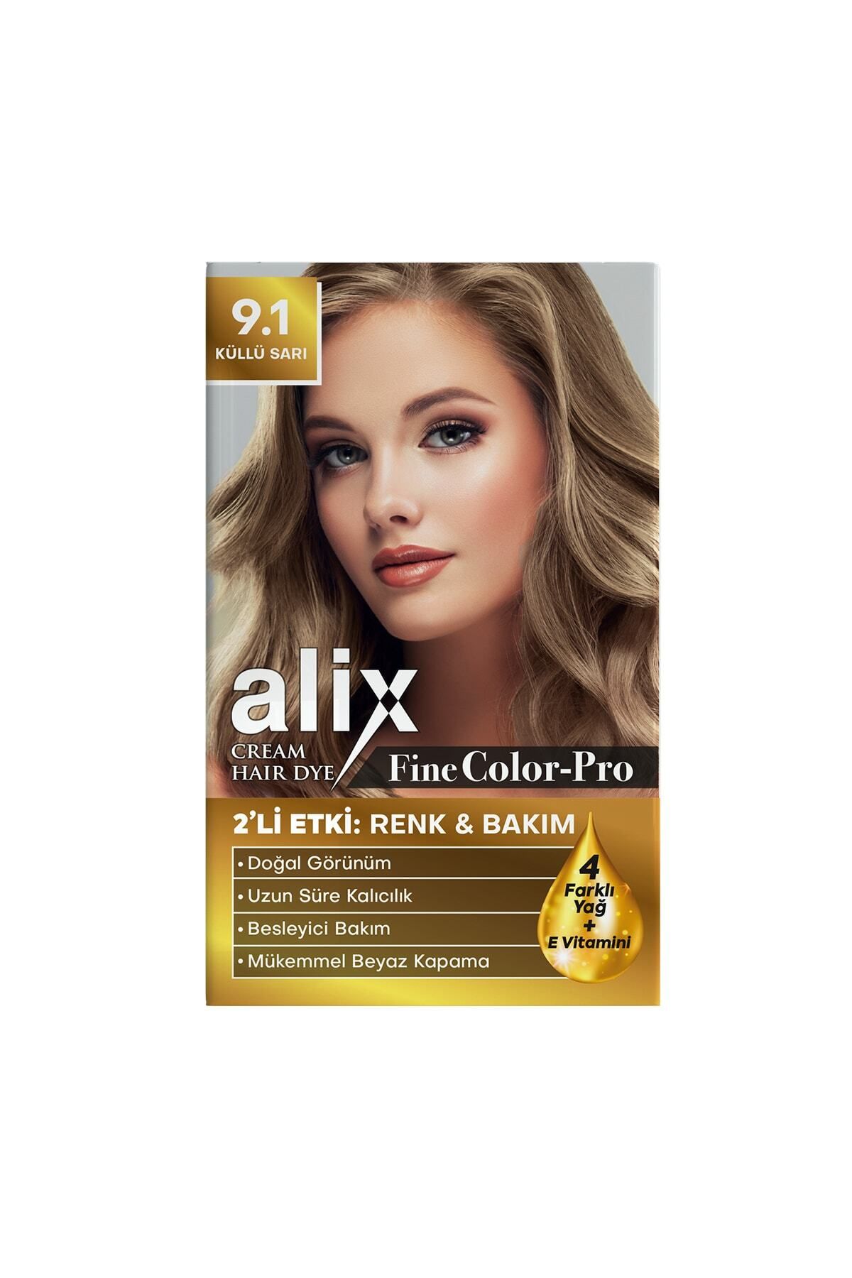 Alix Saç Boyası Kiti 9.1 Küllü Sarı 50 Ml