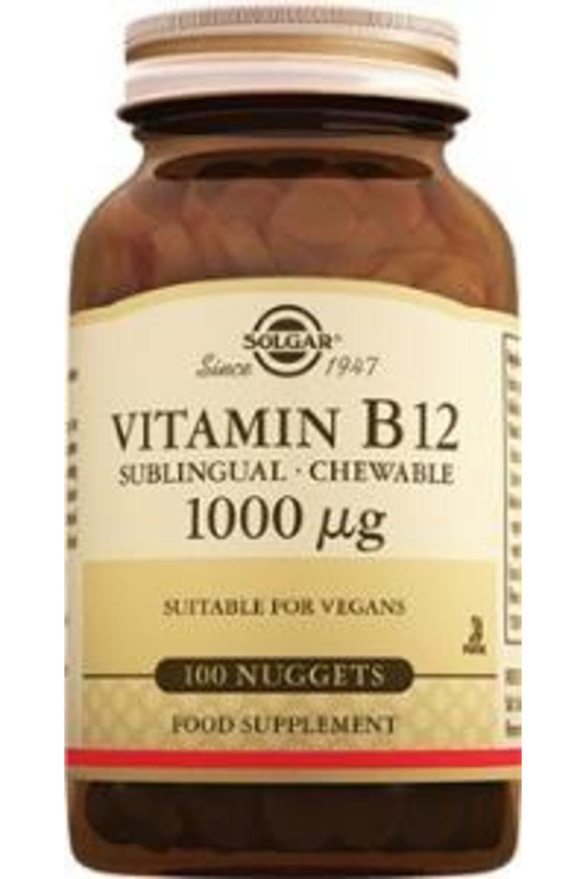 Solgar Vitamin B12 1000 Mcg 100 Tablet (DİL ALTI)