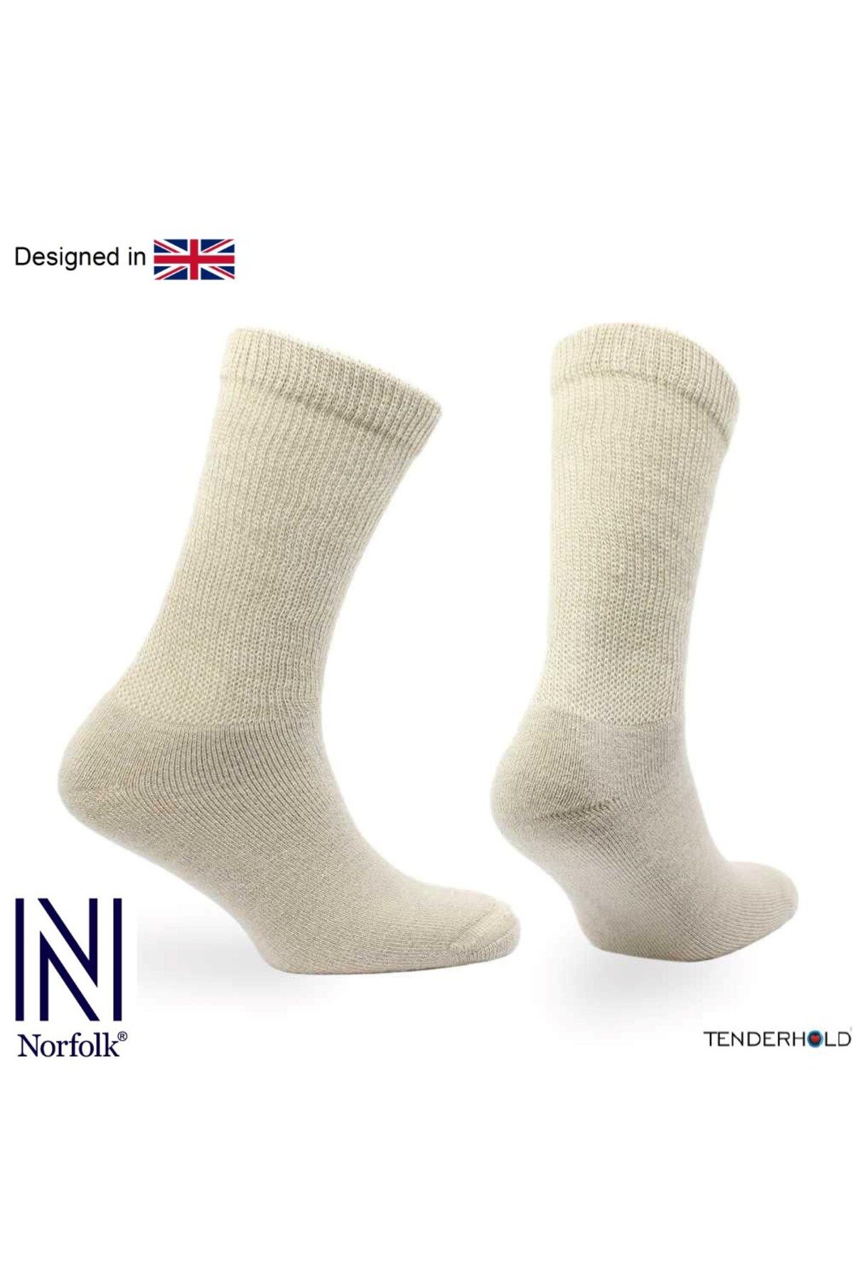 Norfolk PETER Yün - Stretch+ Teknolojisine Sahip Tam Yastıklı Ekstra Genişleyen Çorap 2 Çift Paket