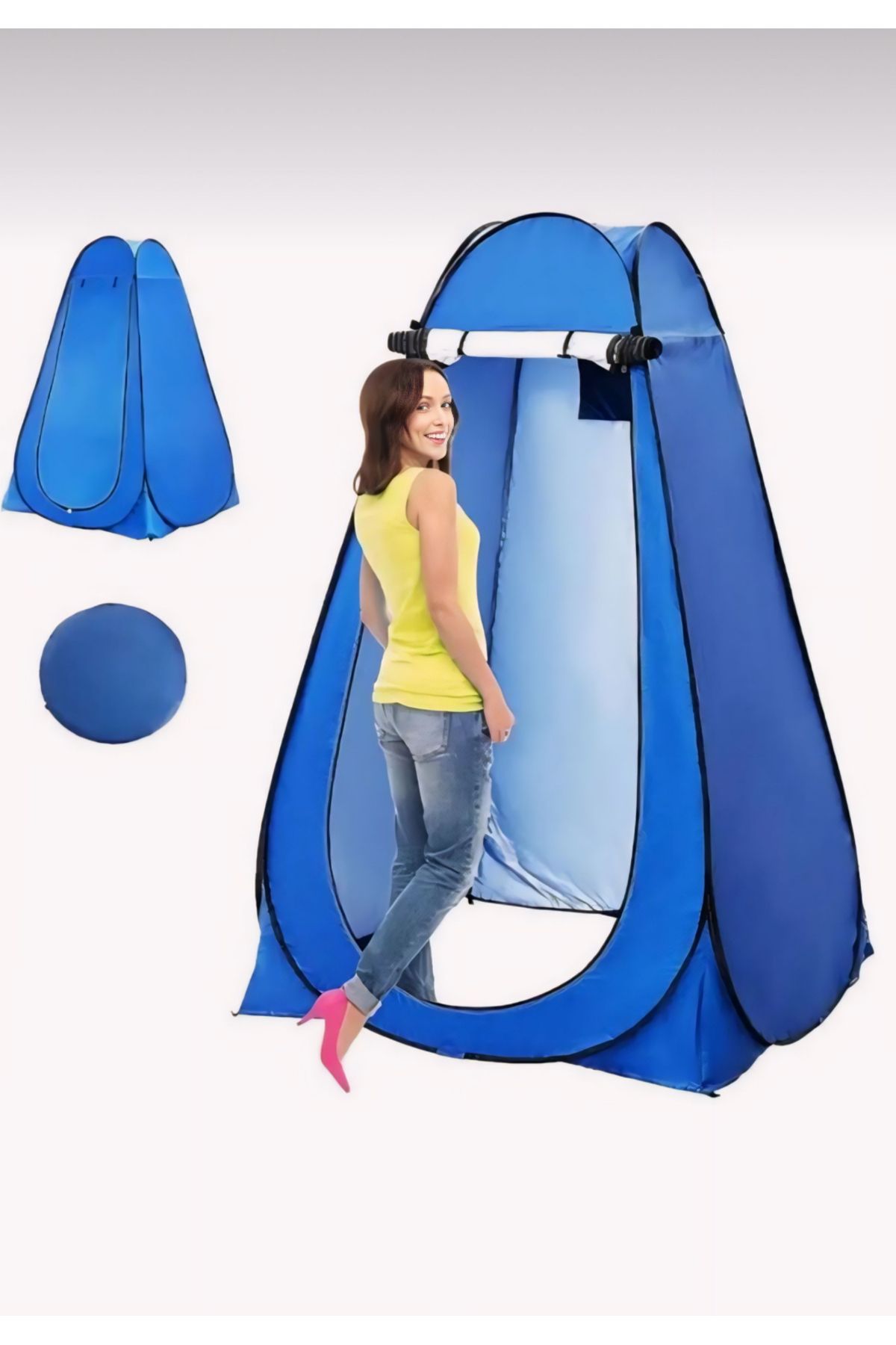 Mi-ÇA HOME Premium Kalite Otomatik Portatif Giyinme Çadırı ,tuvalet Kabini Kamp Tuvalet Duş 120 X 120 X 190 Cm