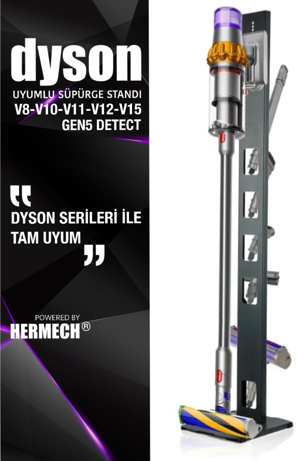 hermech Dyson Gen5detect & V Serileri Uyumlu Süpürge Standı