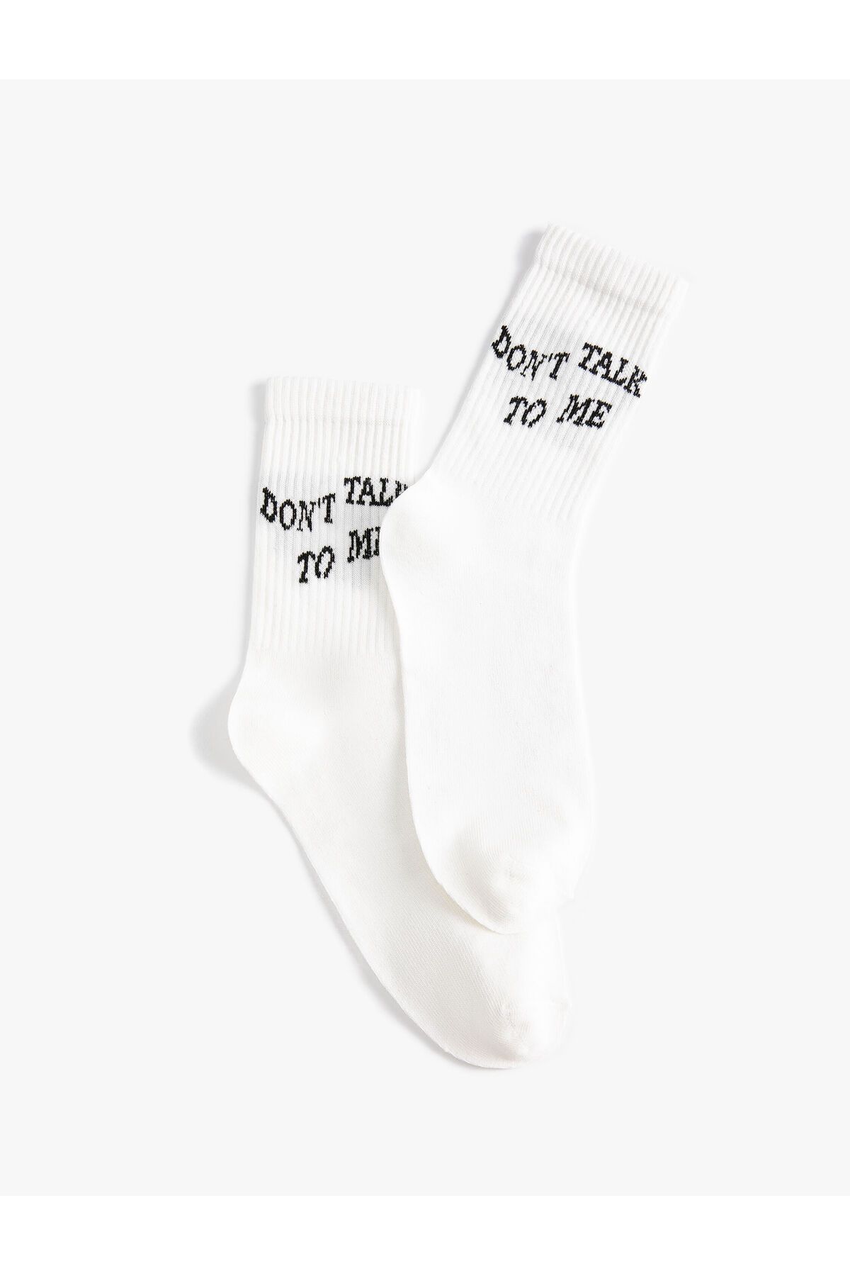 Koton Soket Çorap Slogan İşlemeli