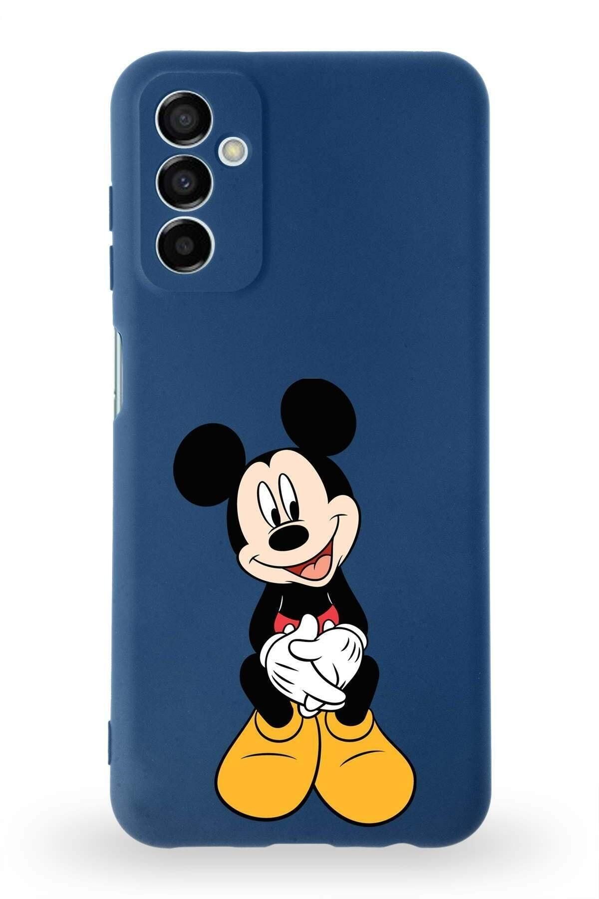 PrintiFy Samsung Galaxy M34 Uyumlu Lansman Kılıf Içi Kadife Mickey Mouse-a Tasarımlı Kapak