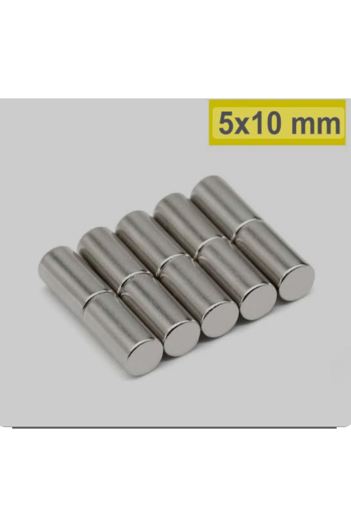 magnet market - 70 Adet 5x10mm - Çap 5mm X Kalınlık 10mm Neodyum Mıknatıs