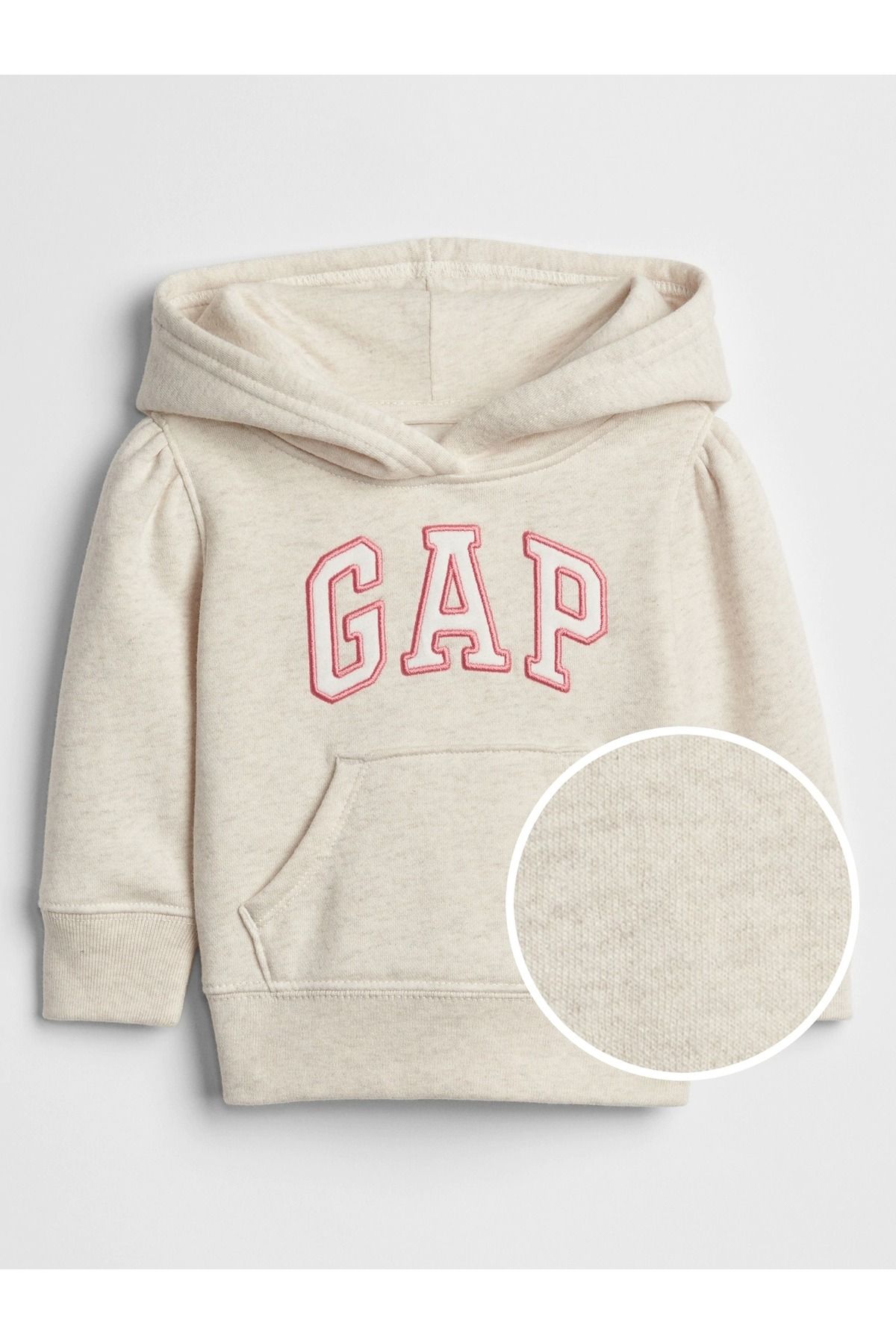 GAP Kız Bebek Bej Gap Logo Kapüşonlu Sweatshirt