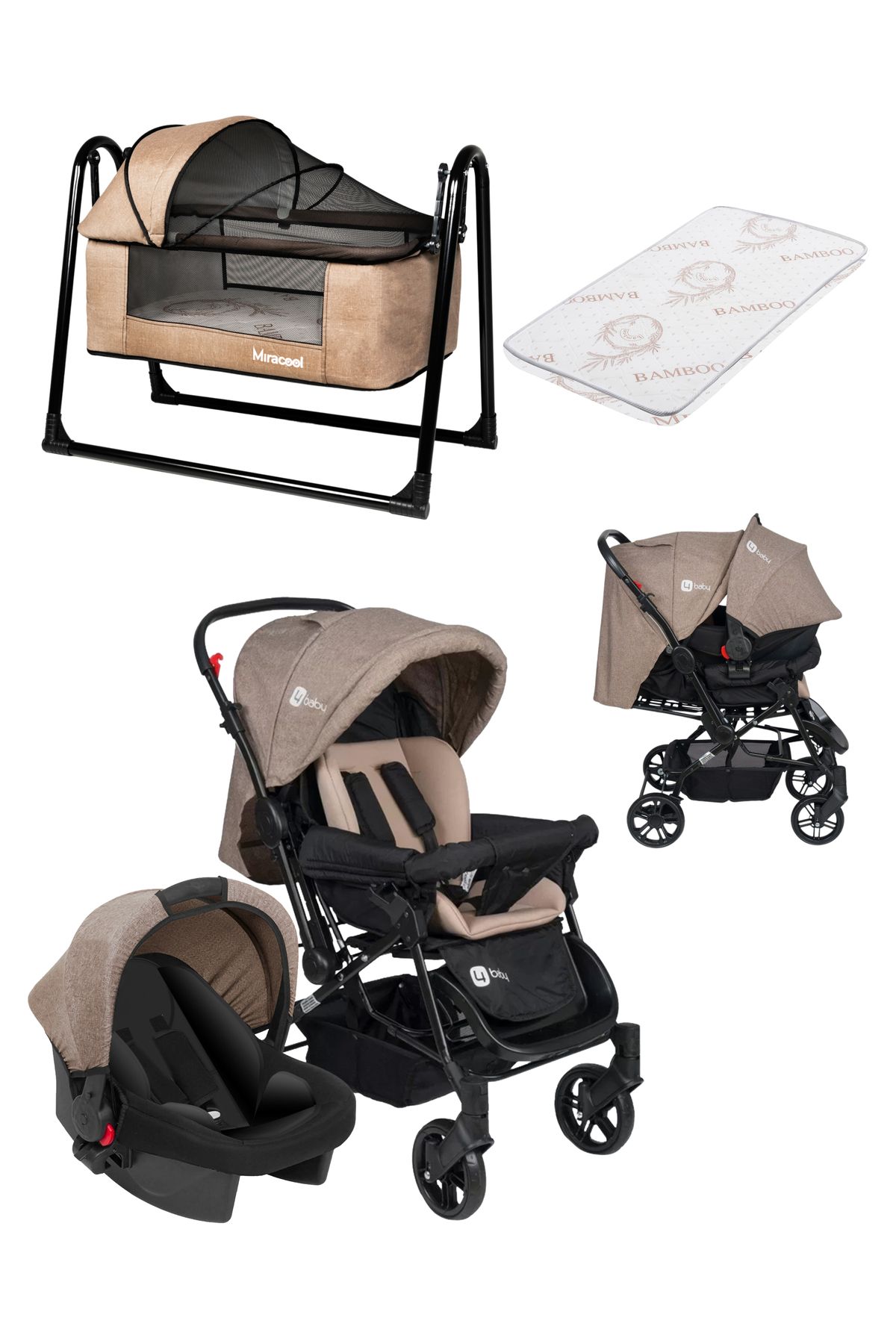 4 Baby Yeni Doğan Seti- Olympus Travel Bebek Arabası & Puset & Beşik & Yatak