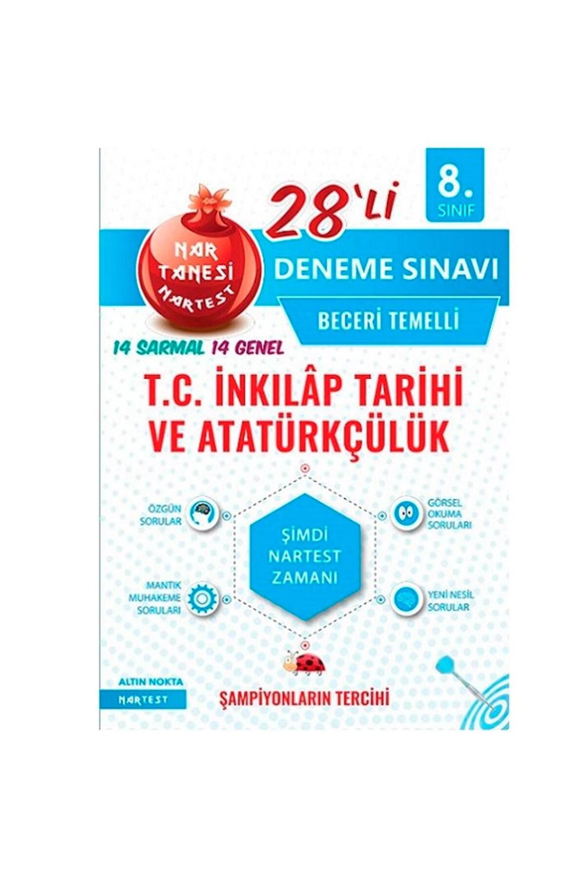Nartest Yayınları 8. Sınıf T.c. Inkılap Tarihi Ve Atatürkçülük Nar Tanesi 28'li Deneme Sınavı